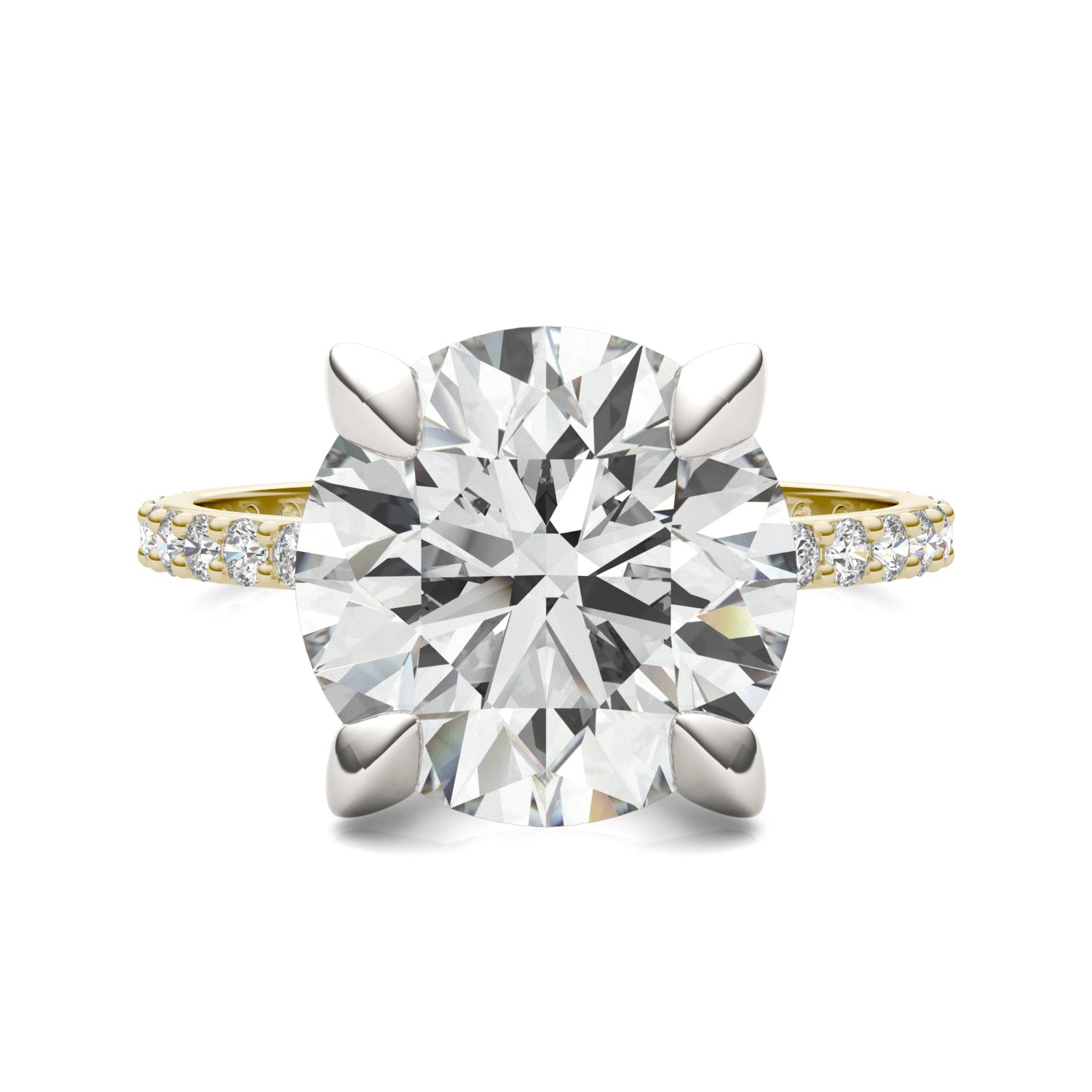 5 2/5 CTW Round Caydia® Lab Grown Diamond Classic Solitaire with Side Accents Ring
