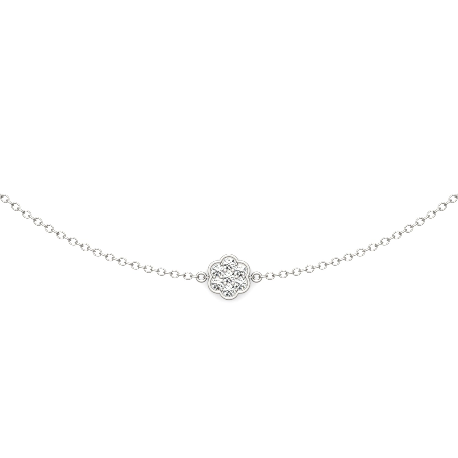 0.53 CTW DEW Round Forever Classic™ Moissanite Necklace