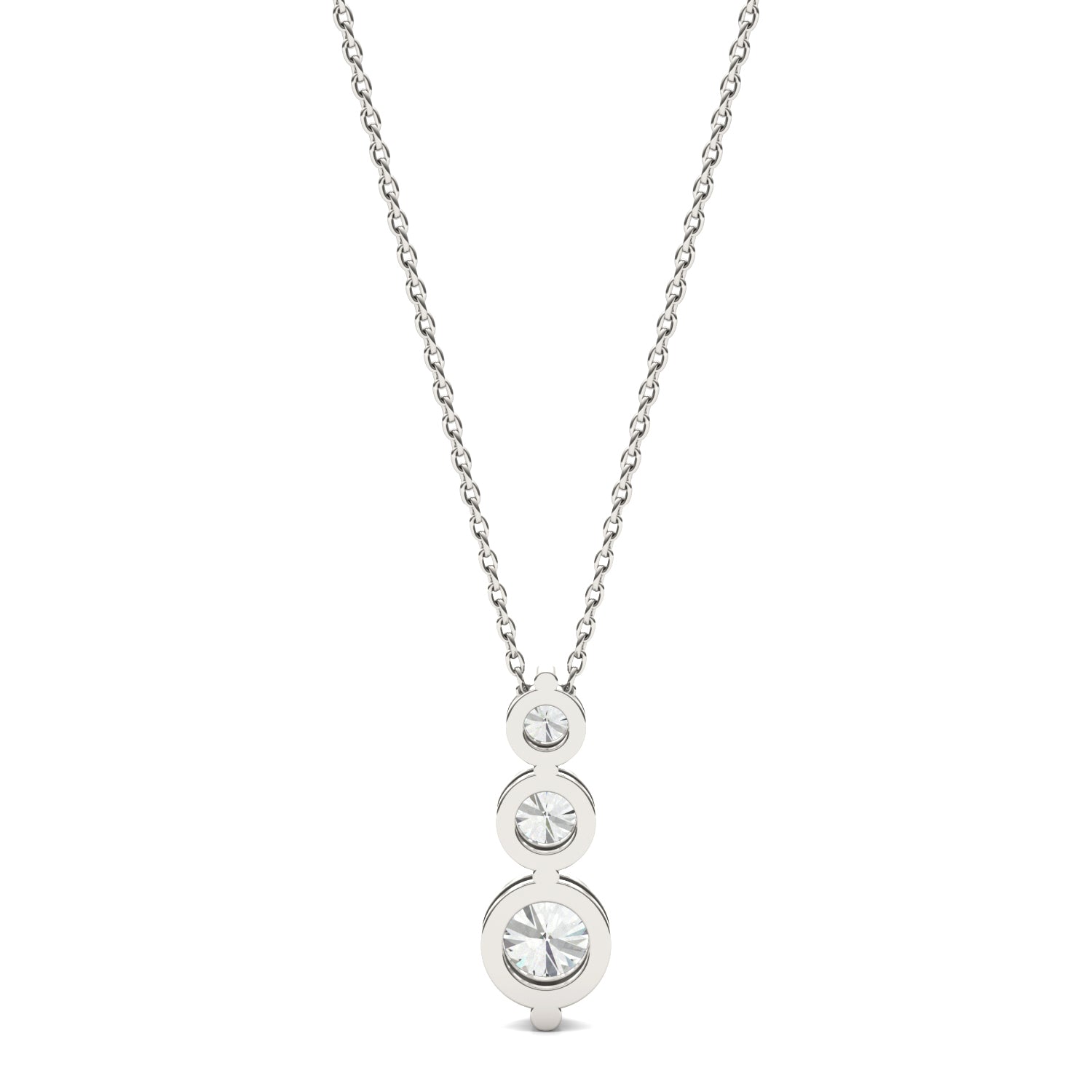 1.29 CTW DEW Round Forever Classic™ Moissanite Necklace