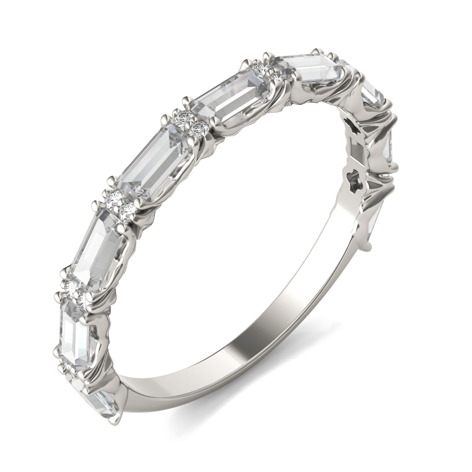 1 1/4 CTW Straight Baguette Caydia® Lab Grown Diamond Ring