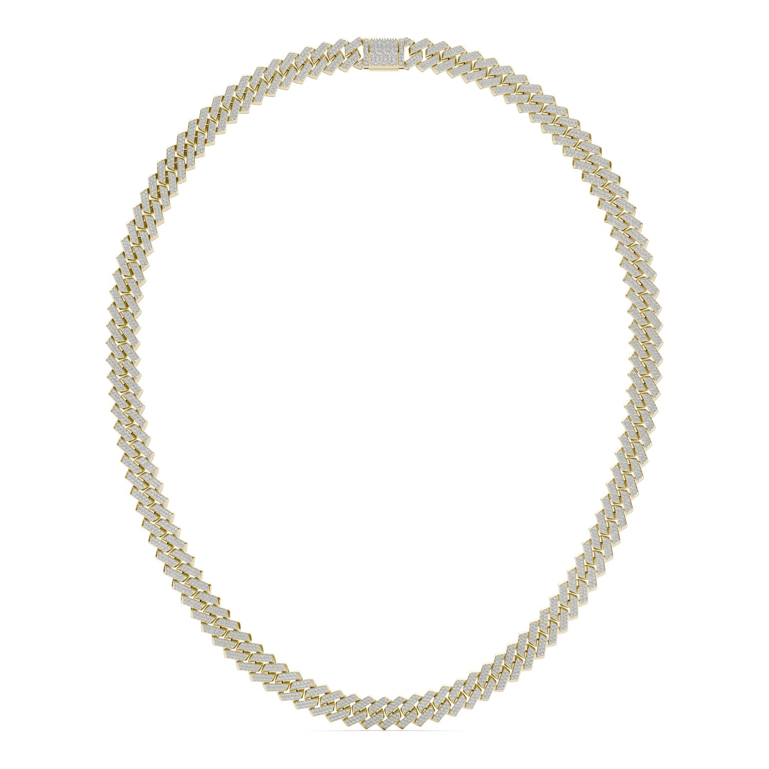 20 1/4 CTW Round Caydia® Lab Grown Diamond Cuban Link 22in Necklace