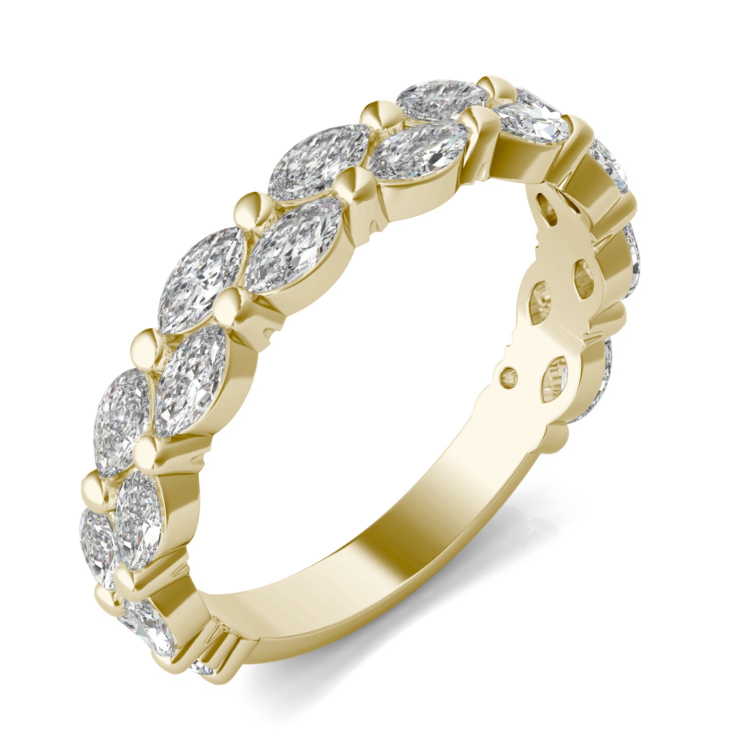 1 1/4 CTW Marquise Caydia® Lab Grown Diamond Two Row Anniversary Ring