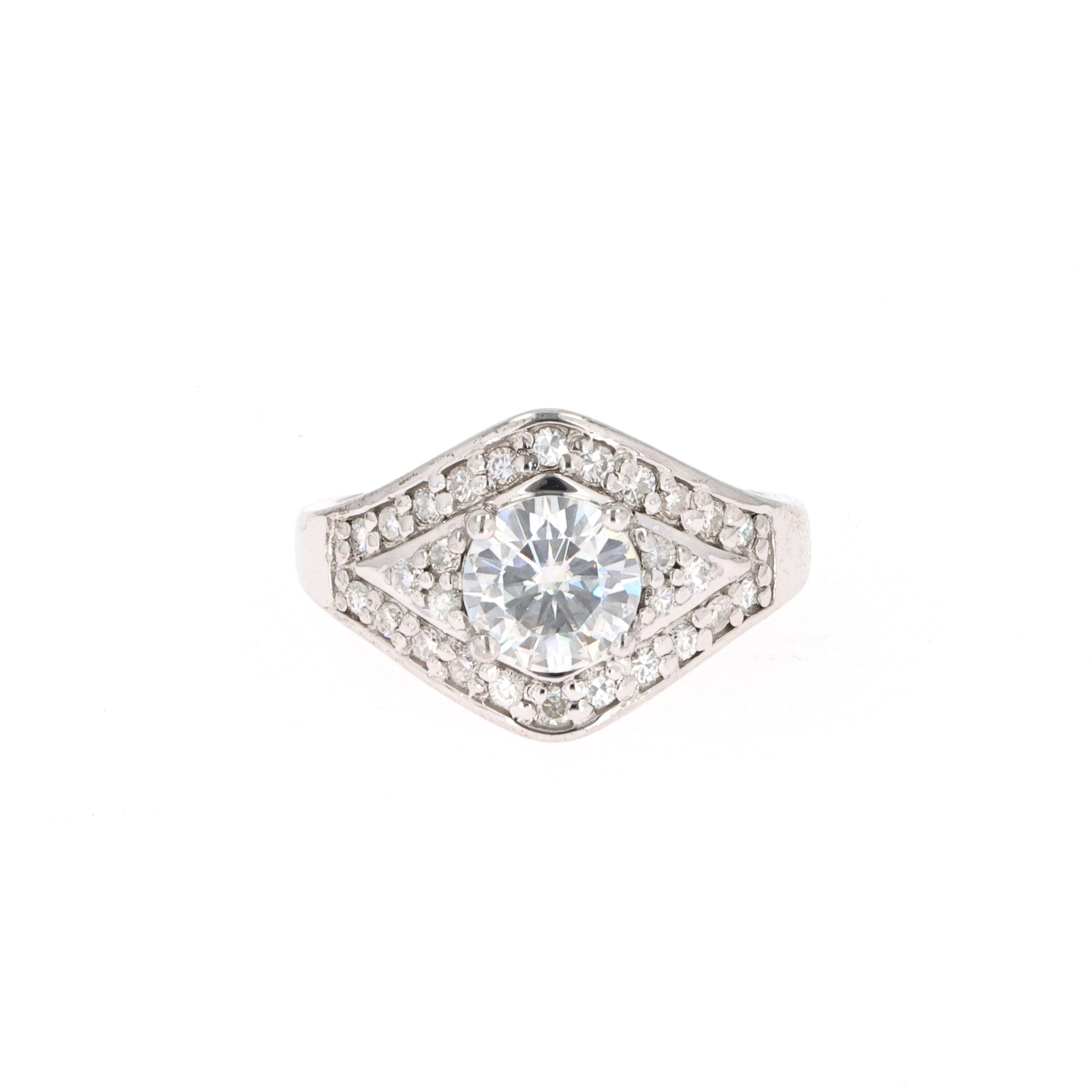 1.73 CTW DEW Round Forever One™ Moissanite Ring