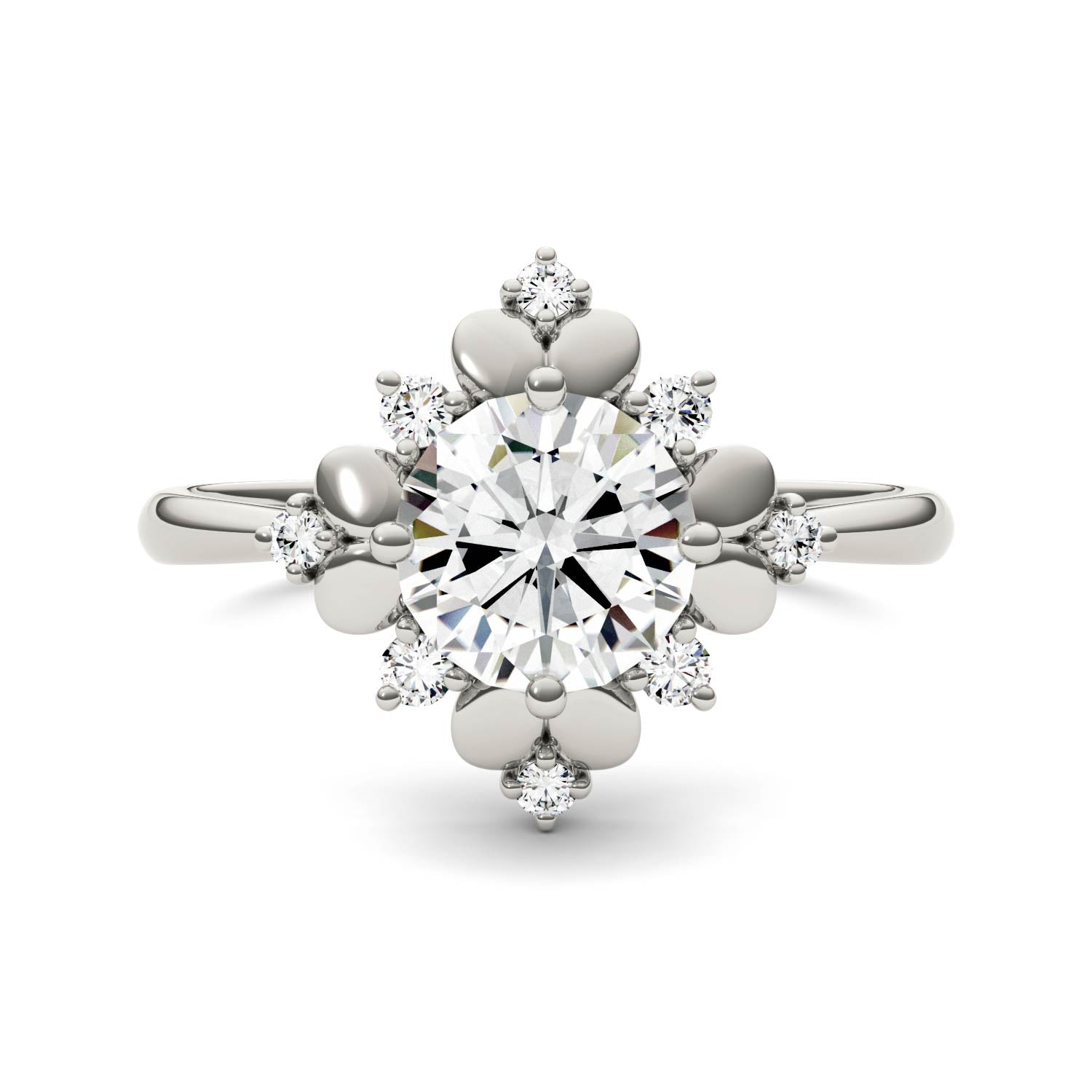 1.11 CTW DEW Round Forever One™ Moissanite Ring