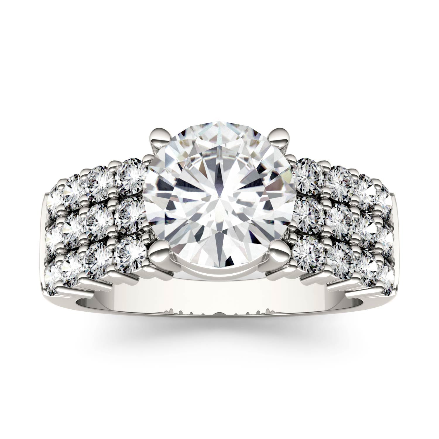 2.92 CTW DEW Round Forever One™ Moissanite Ring