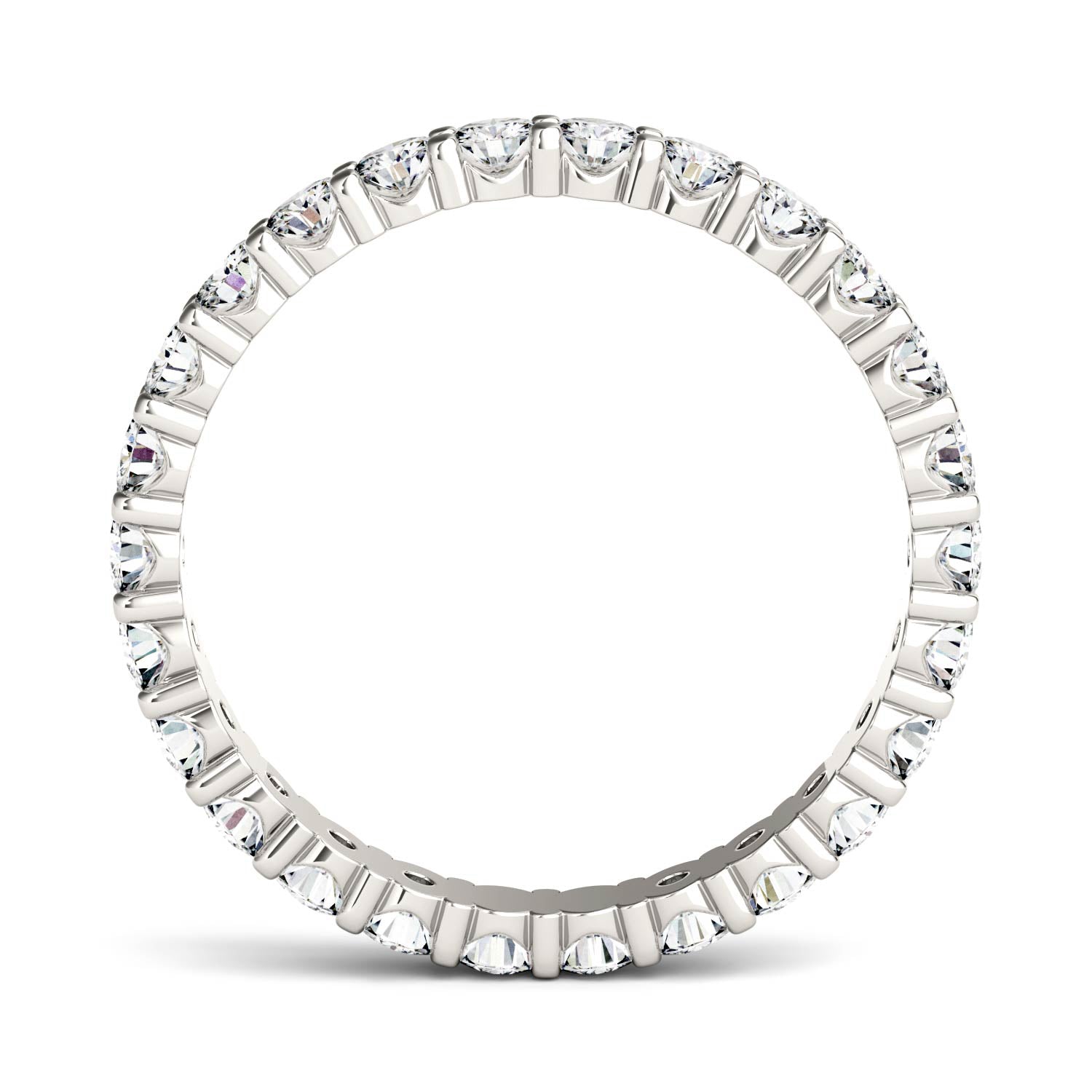 1.08 CTW DEW Round Forever One™ Moissanite Prong Set Eternity Band Ring