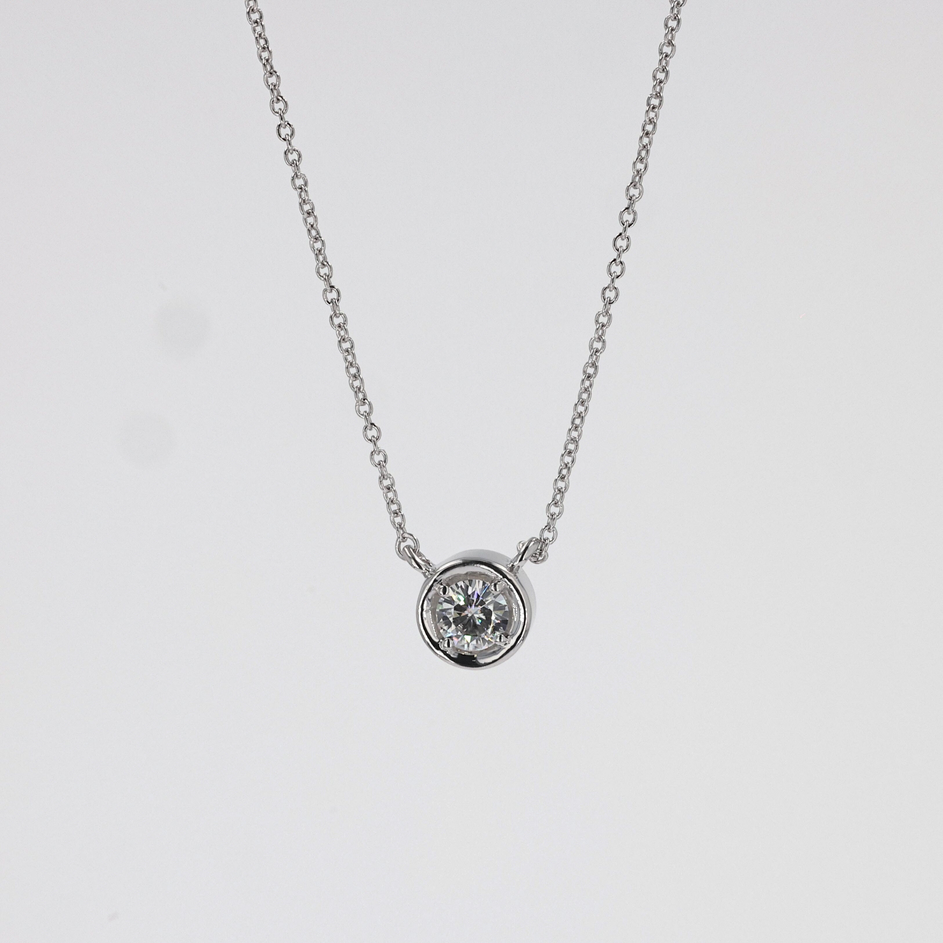 0.33 CTW DEW Round Forever Classic™ Moissanite Necklace