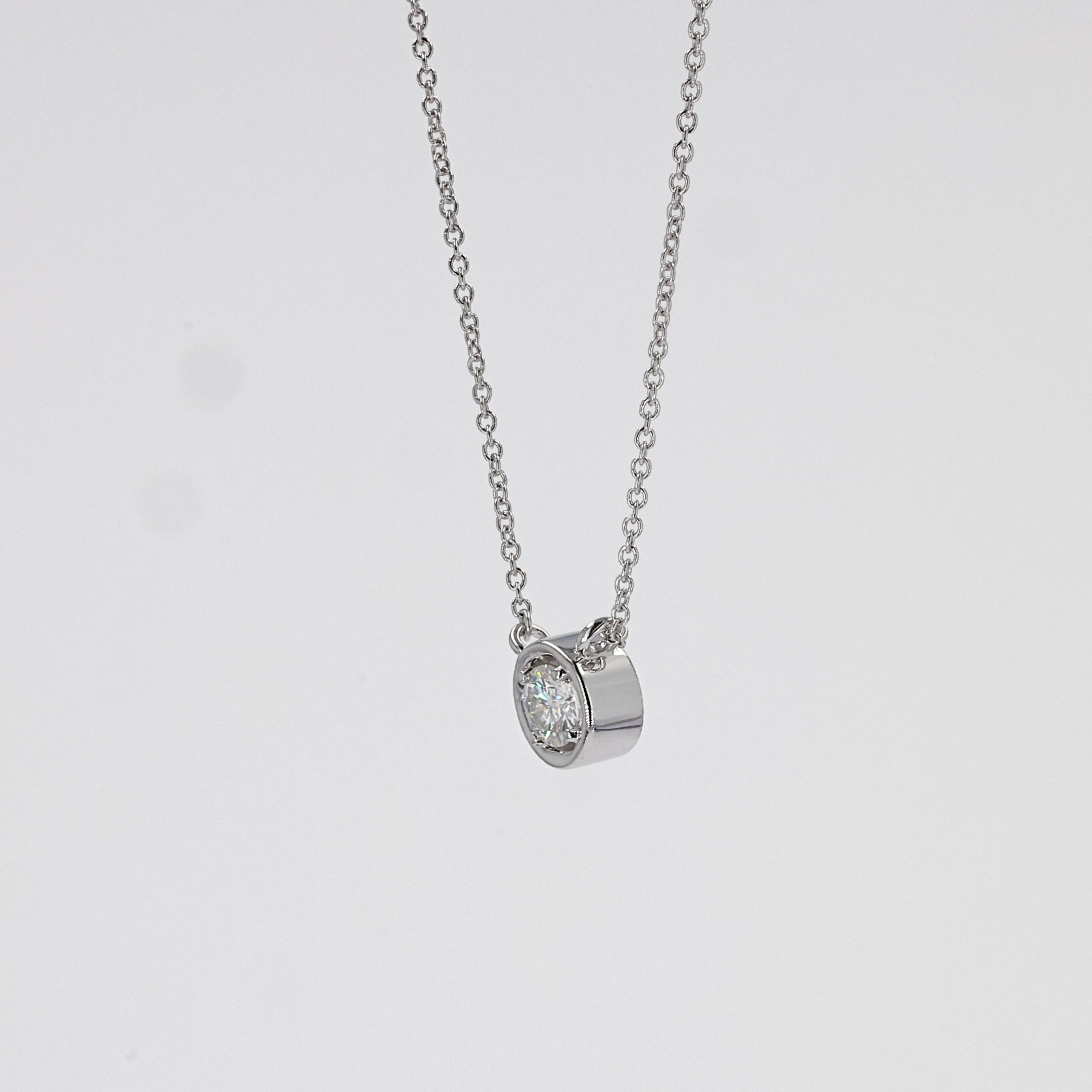 0.33 CTW DEW Round Forever Classic™ Moissanite Necklace