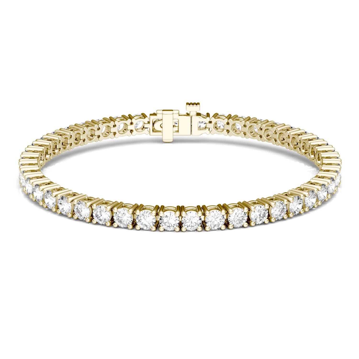 7.20 CTW DEW Round Forever One™ Moissanite Classic Four Prong Tennis Bracelet