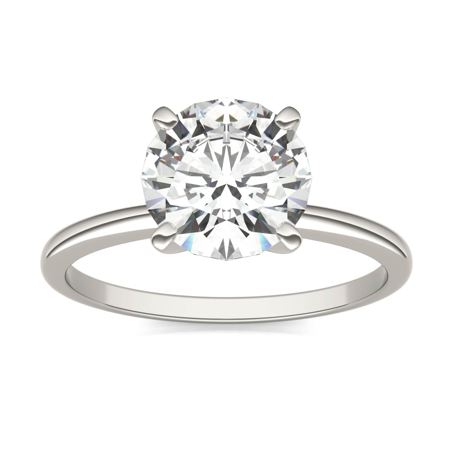 2.73 CTW DEW Round Forever One™ Moissanite Solitaire Engagement Ring