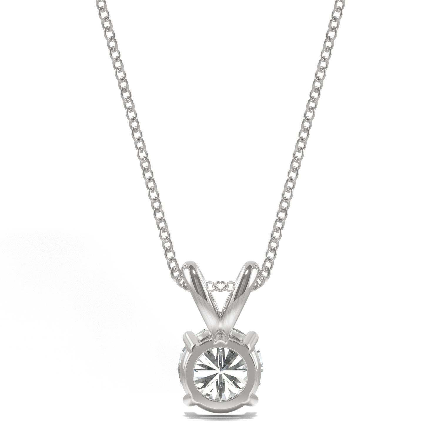 0.50 CTW DEW Round Forever Bright™ Moissanite Necklace