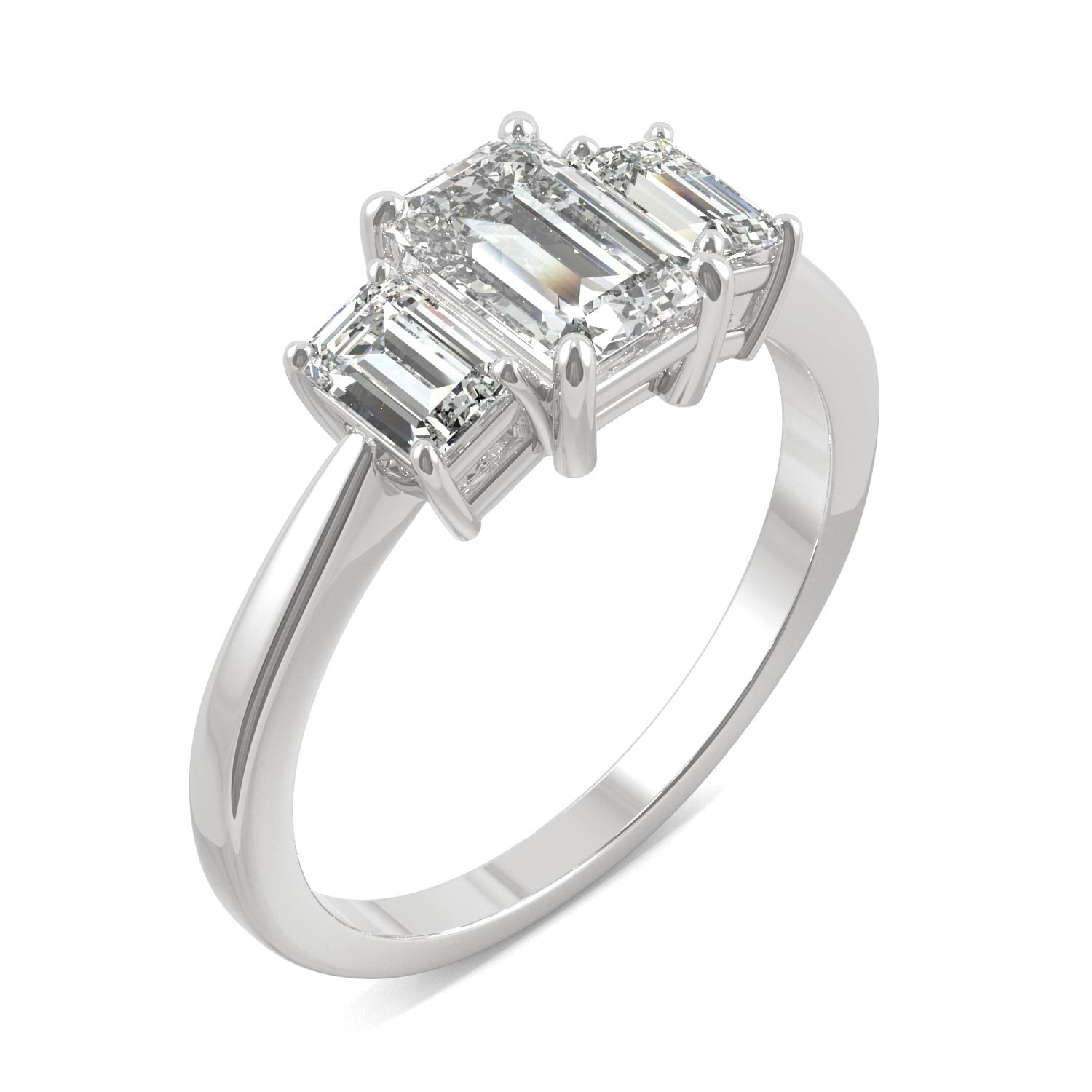 1.55 CTW DEW Emerald Forever Bright™ Moissanite Ring