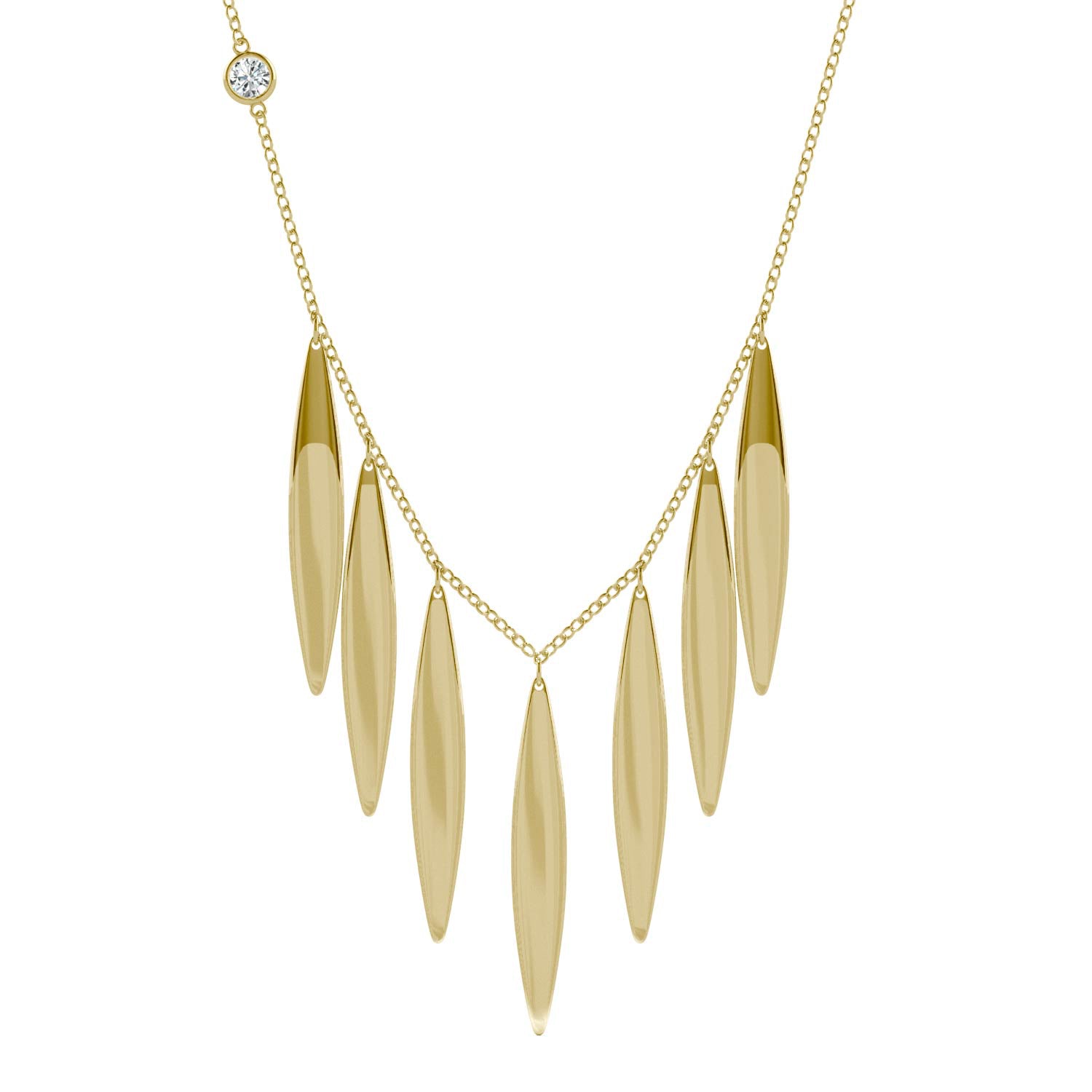 Round Forever One™ Moissanite Ouro Collection Large Fringe Necklace