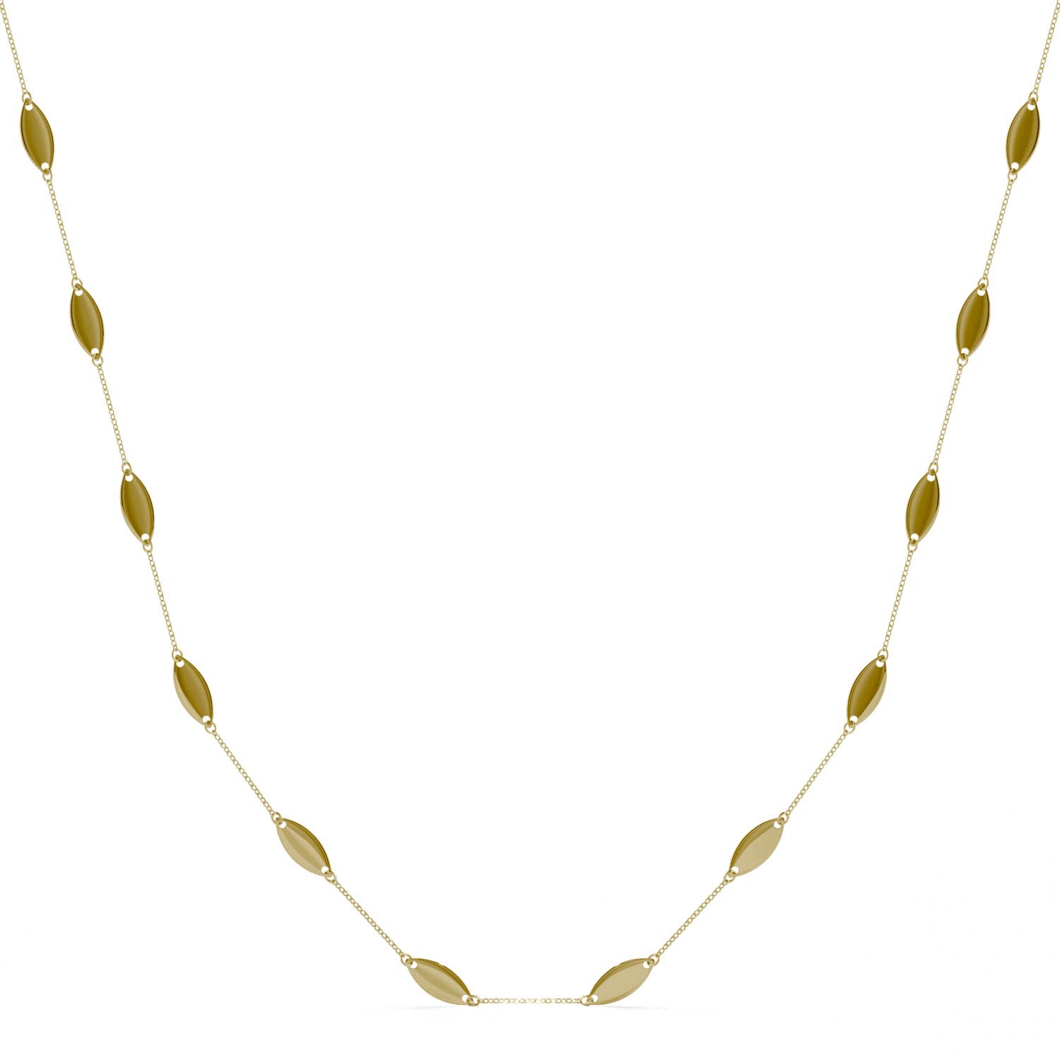 Round Forever One™ Moissanite Ouro Collection Navette Station Necklace