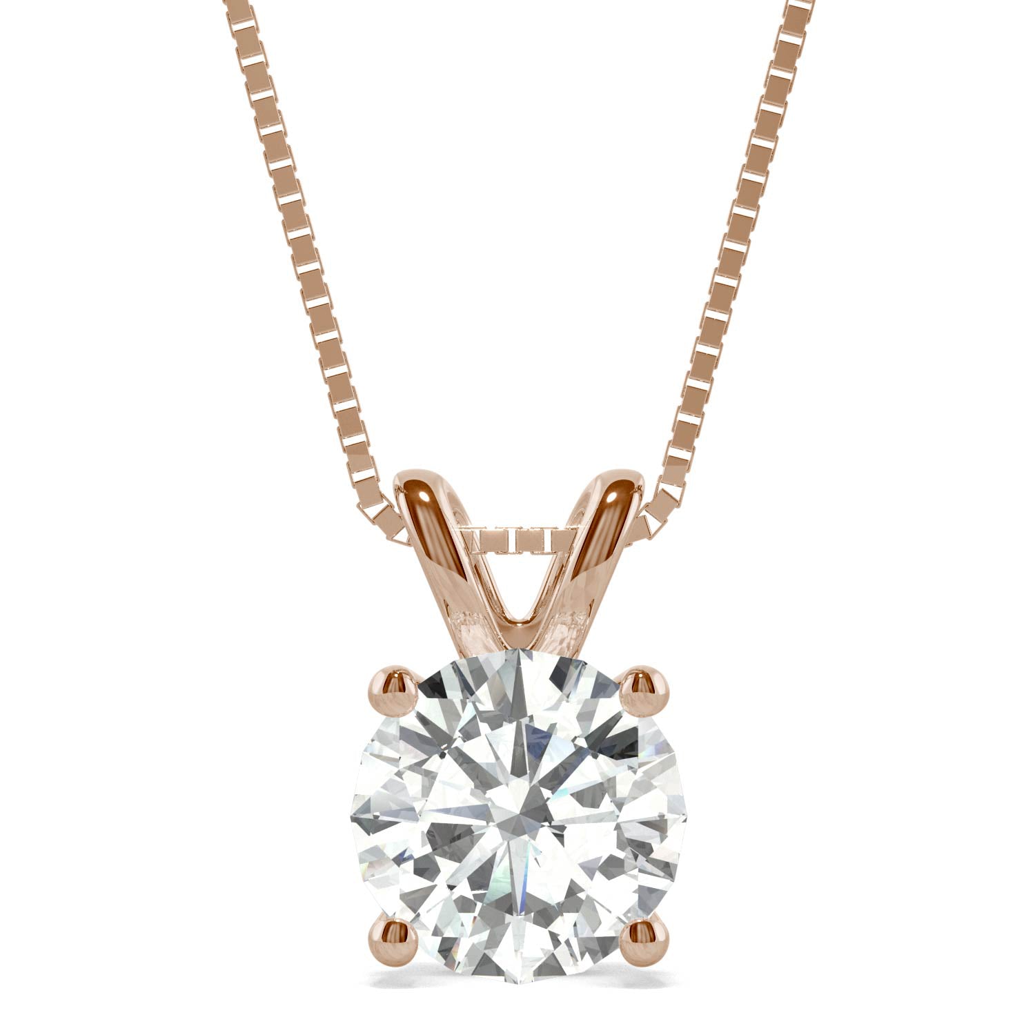 1.90 CTW DEW Round Forever Bright™ Moissanite Necklace