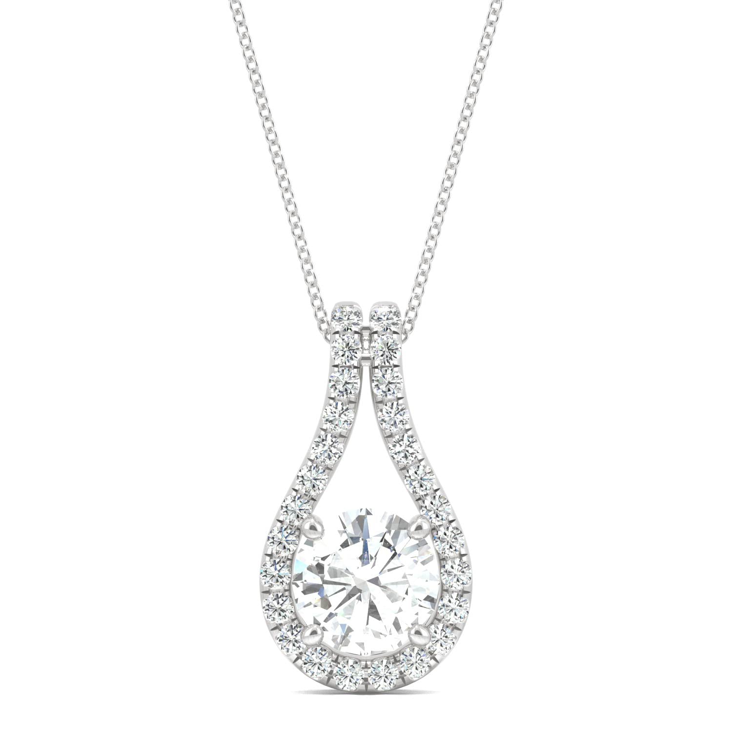 1.61 CTW DEW Round Forever Bright™ Moissanite Necklace