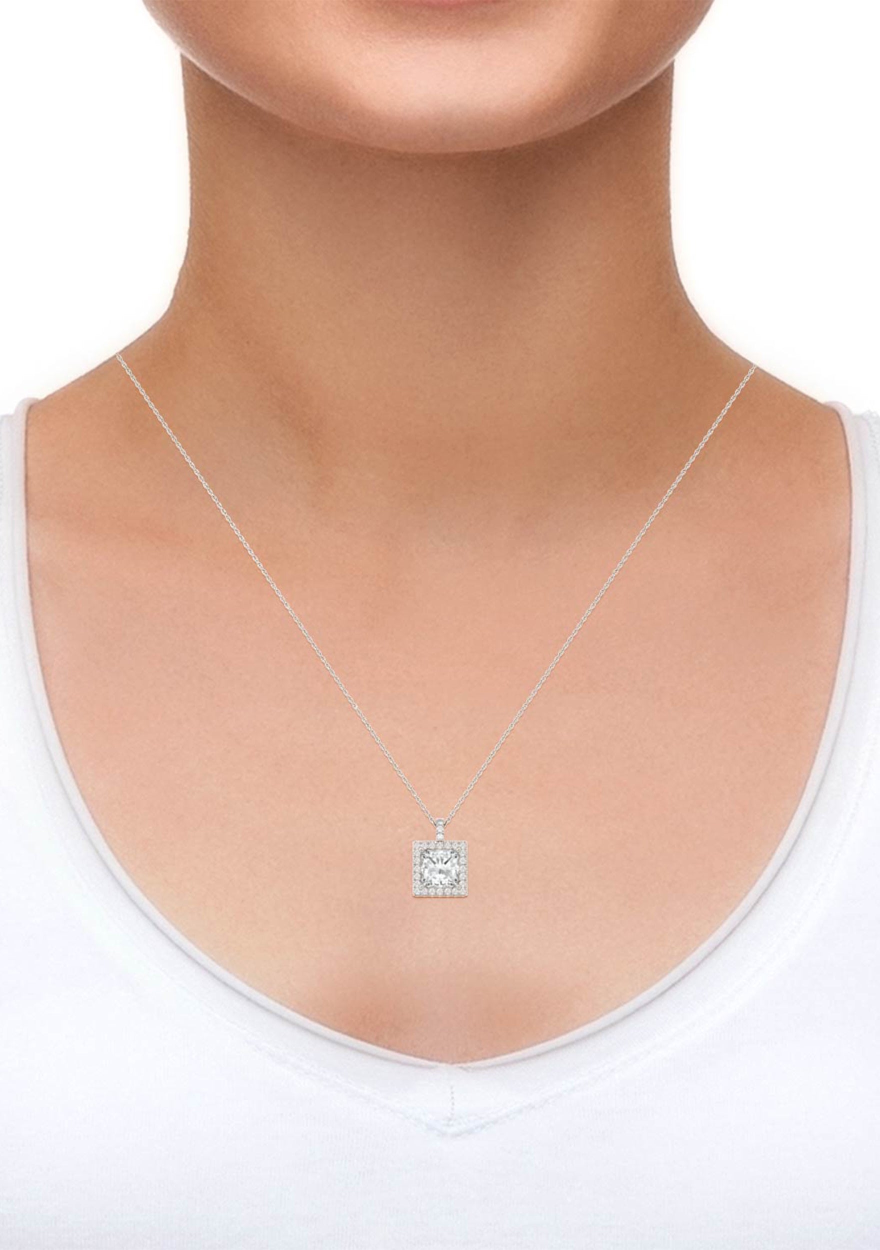 3.52 CTW DEW Princess Forever Bright™ Moissanite Necklace
