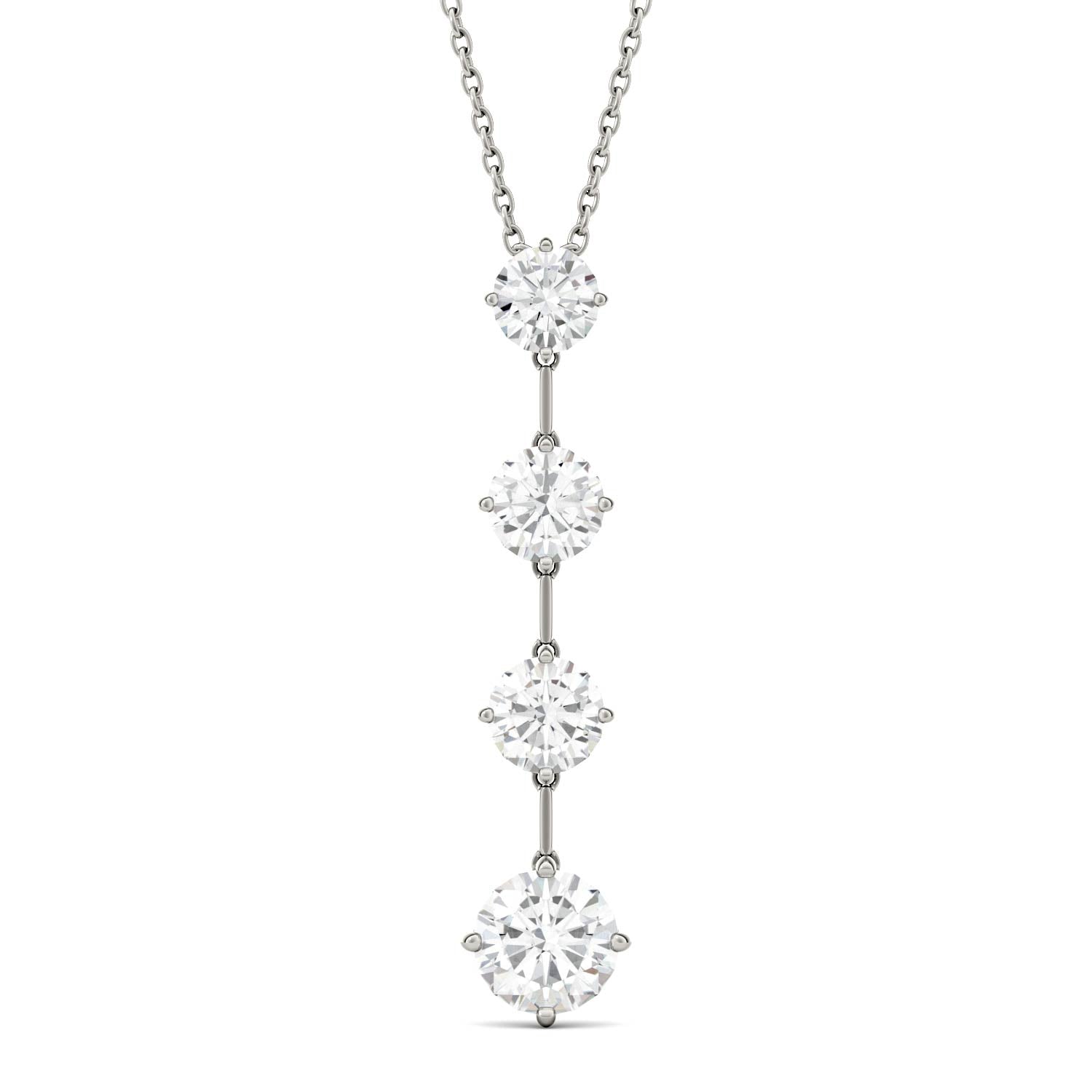 2.13 CTW DEW Round Forever Bright™ Moissanite Necklace