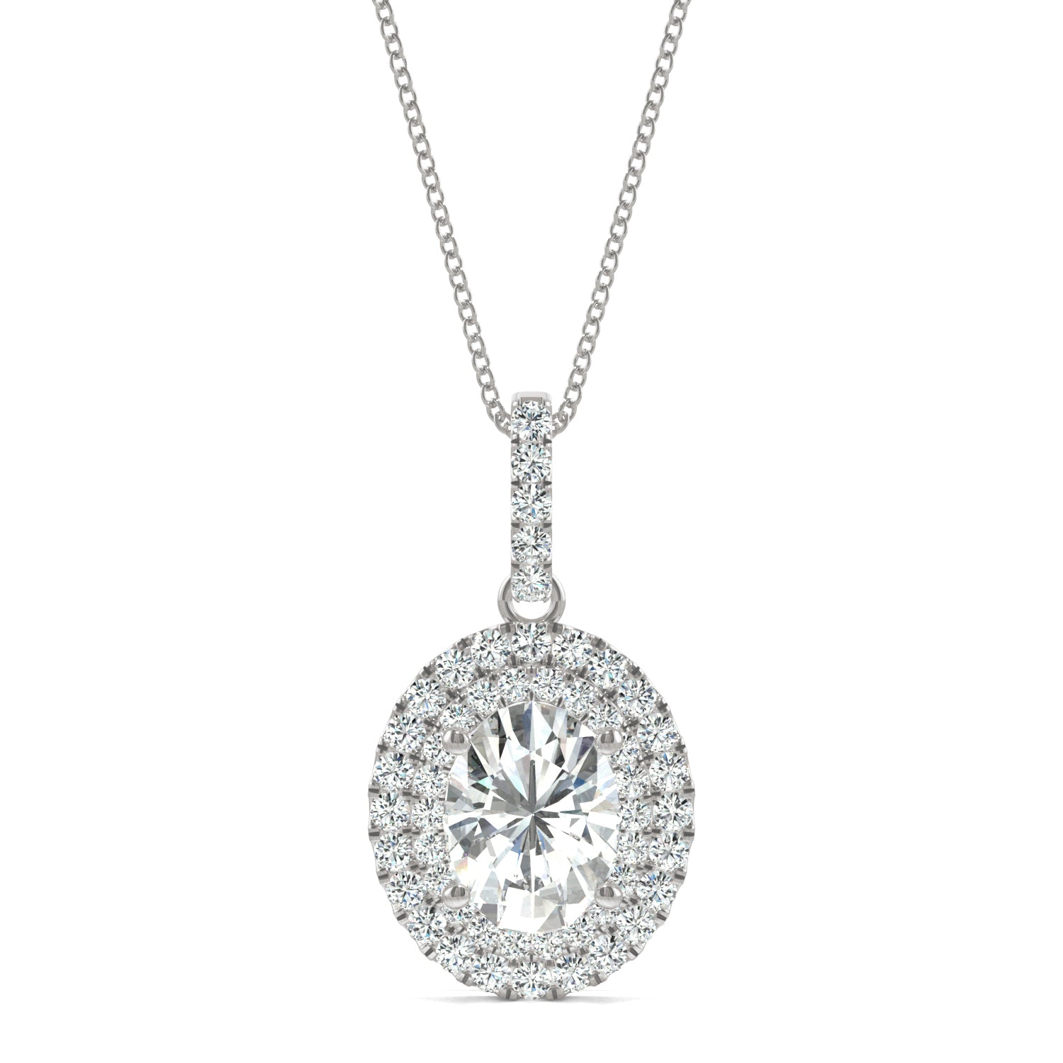 1.85 CTW DEW Oval Forever Bright™ Moissanite Necklace