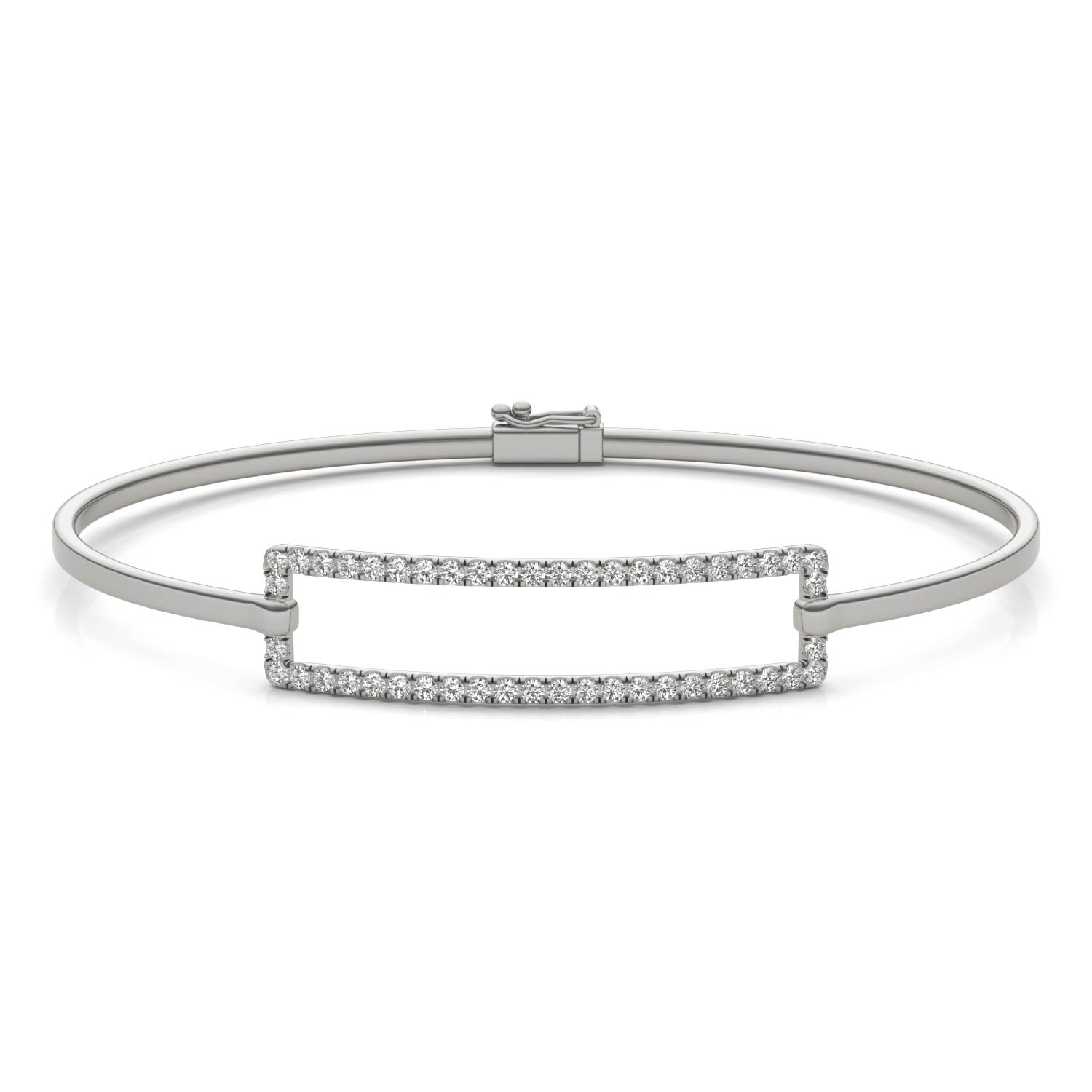 5/8 CTW Round Caydia® Lab Grown Diamond Rectangle Bangle Bracelet