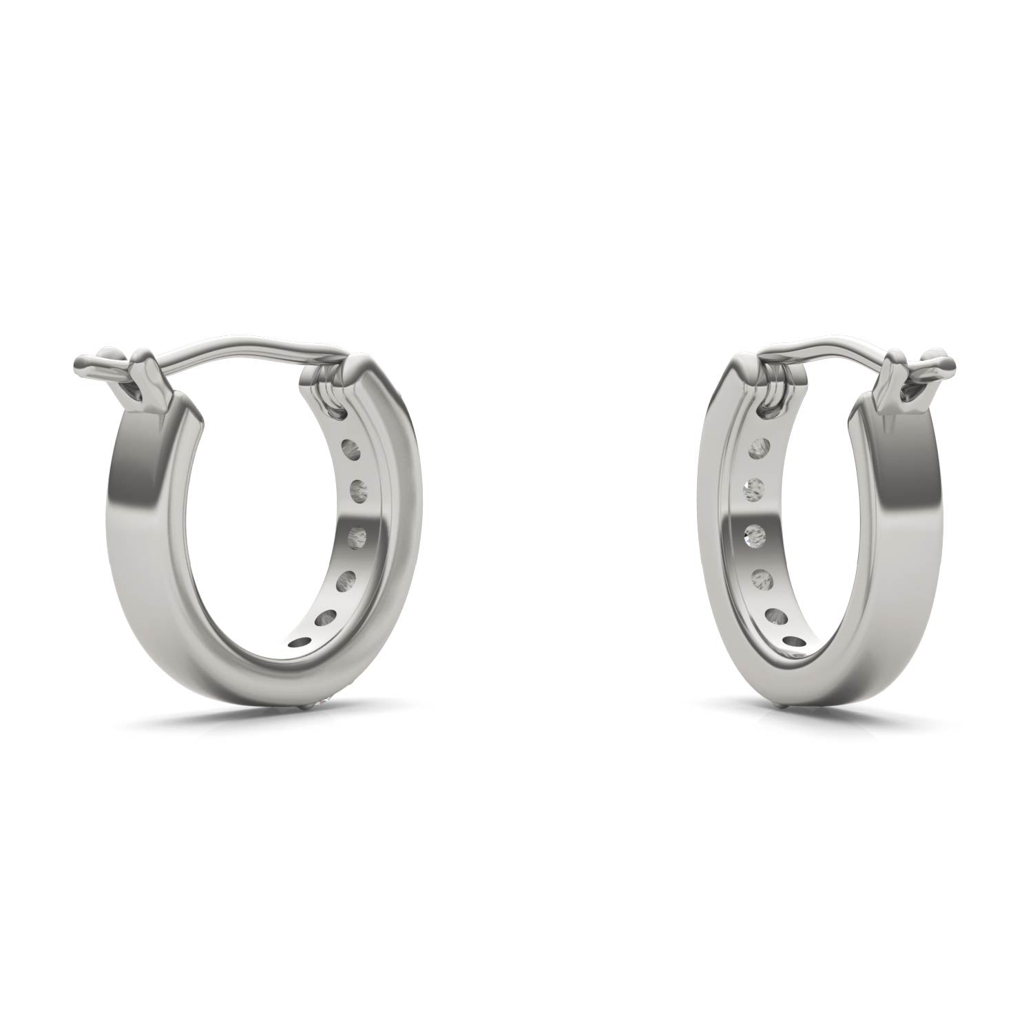 1/3 CTW Round Caydia® Lab Grown Diamond Channel Set Huggie Earrings