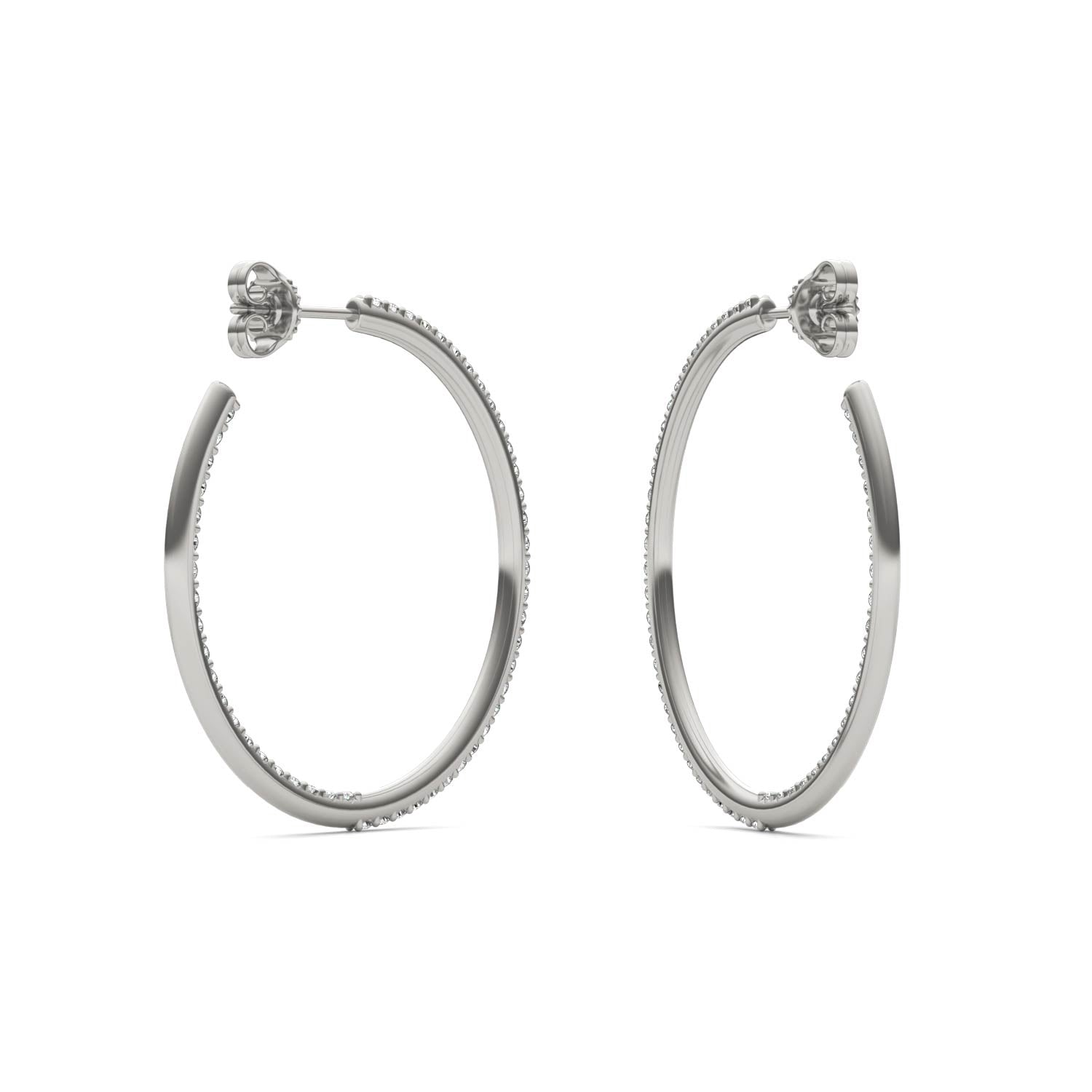 1 CTW Round Caydia® Lab Grown Diamond Inside Out Hoop Earrings
