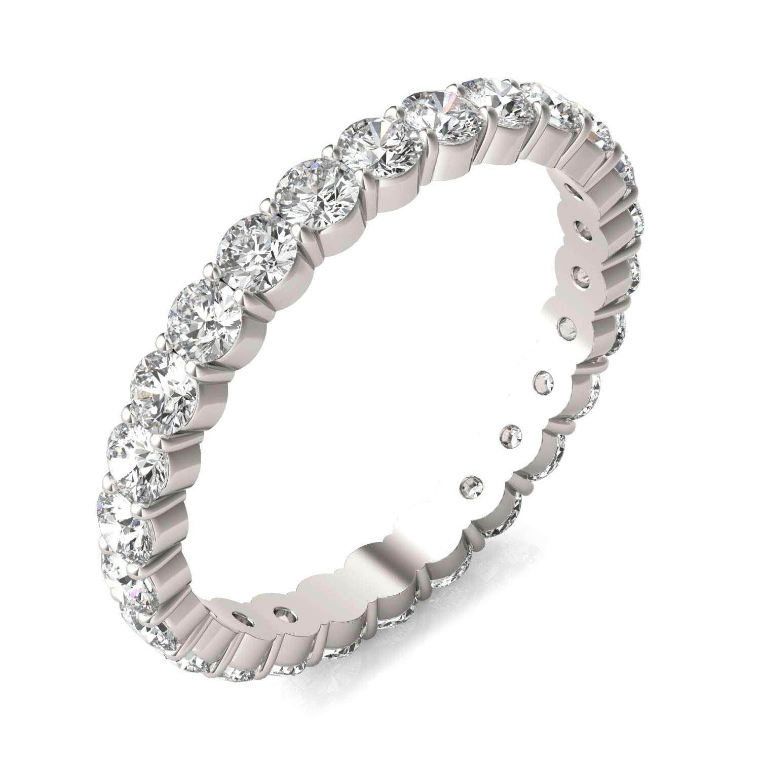 1 1/3 CTW Round Caydia® Lab Grown Diamond Scallop Edge Eternity Band Ring
