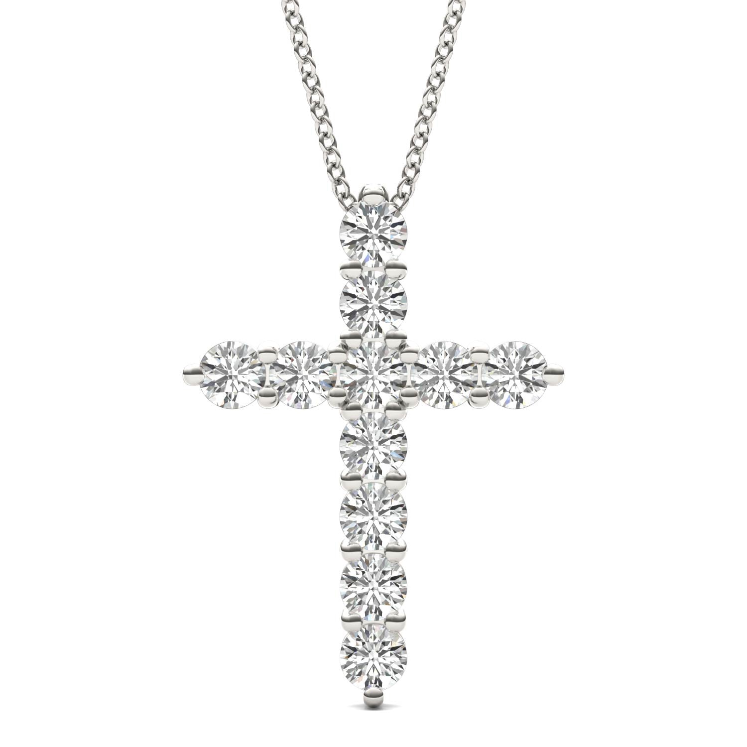 1/2 CTW Round Caydia® Lab Grown Diamond Cross Pendant Necklace