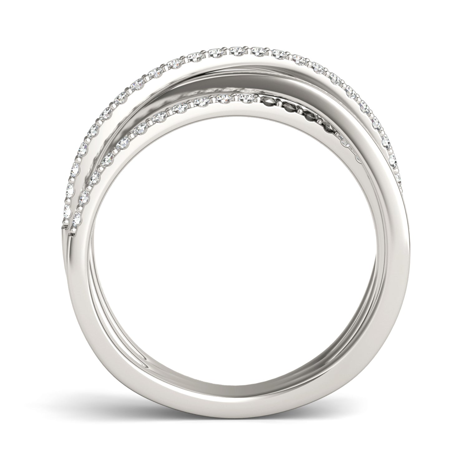1/3 CTW Round Caydia® Lab Grown Diamond Triple Crossover Ring