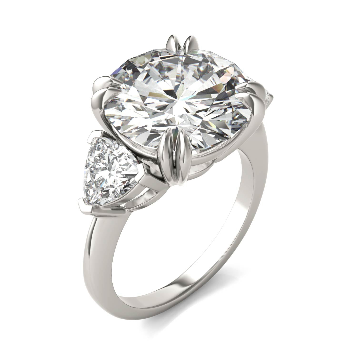 9.15 CTW DEW Round Forever One™ Moissanite Ring