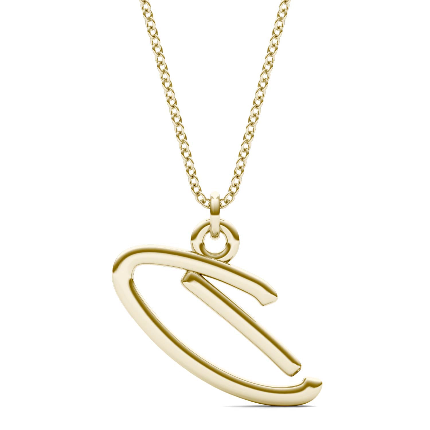 1/8 CTW Round Caydia® Lab Grown Diamond Personalized Initial Necklace