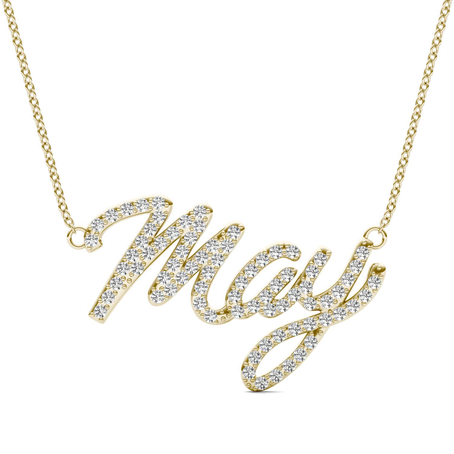 Round Caydia® Lab Grown Diamond Personalized Necklace