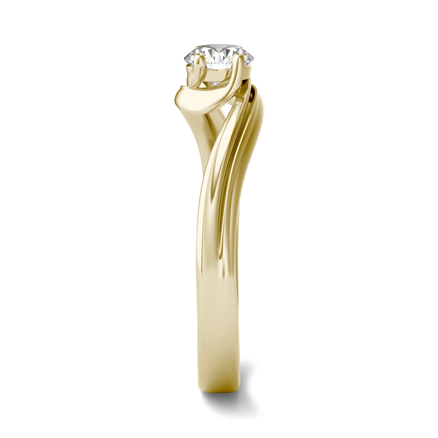 1/3 CTW Round Caydia® Lab Grown Diamond Bypass Solitaire Petite Ring