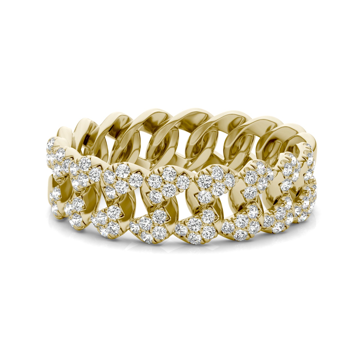 2/5 CTW Round Caydia® Lab Grown Diamond Pave Chain Link Ring