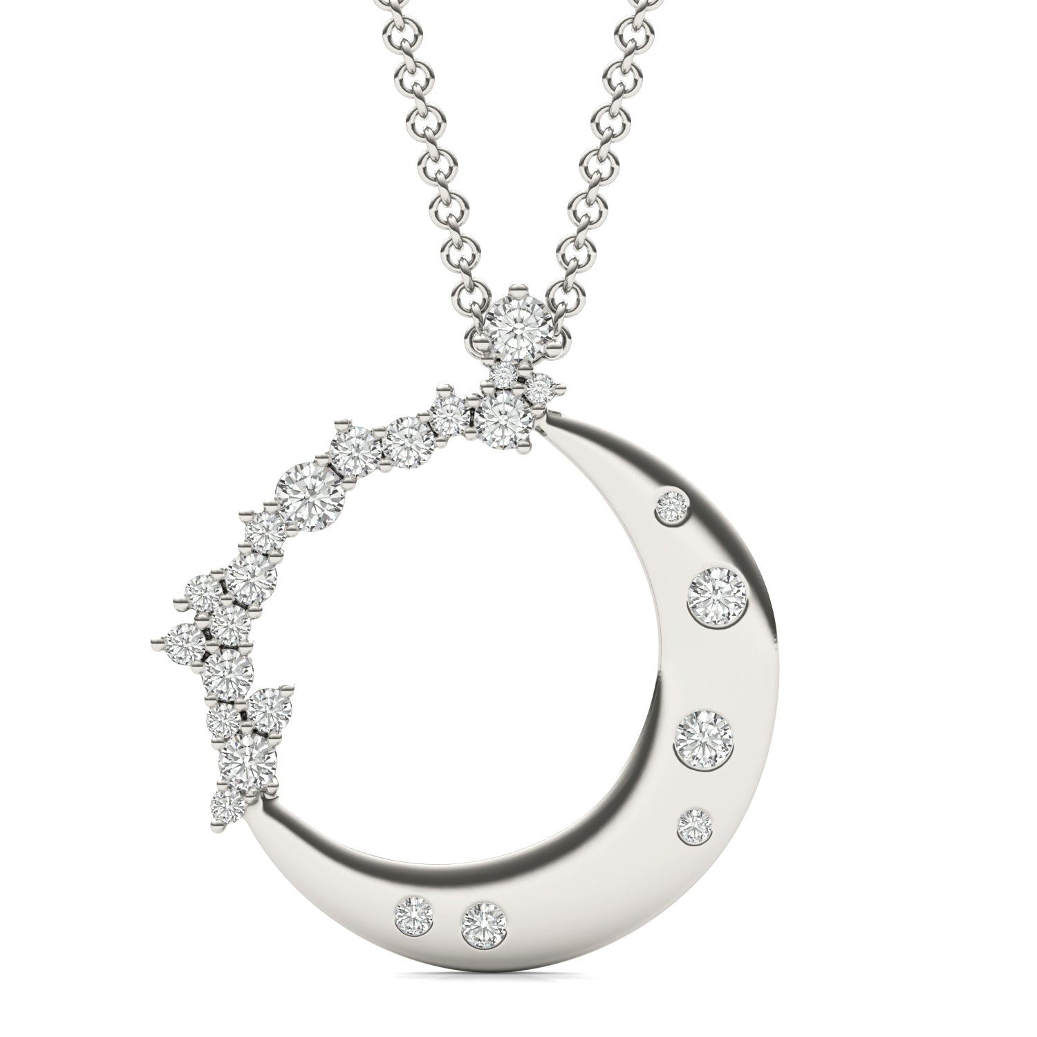 0.29 CTW DEW Round Forever Bright™ Moissanite Necklace