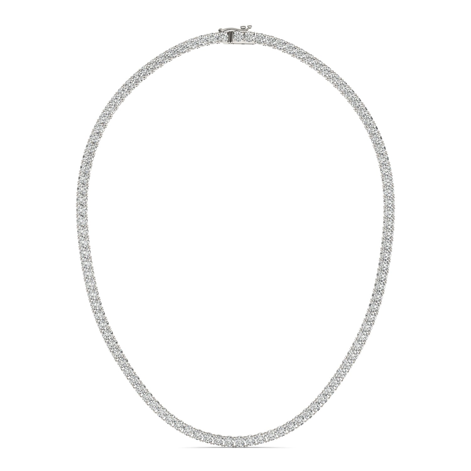 17.12 CTW DEW Round Forever One™ Moissanite Tennis Necklace