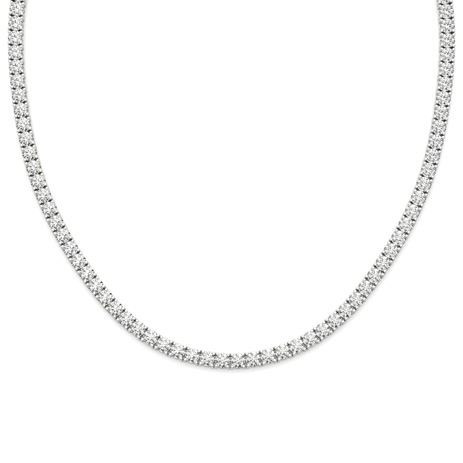 17.12 CTW DEW Round Forever One™ Moissanite Tennis Necklace