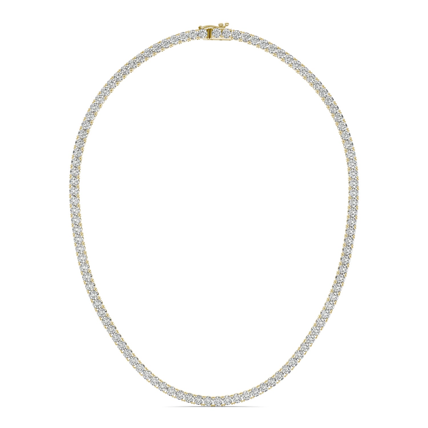 22.72 CTW DEW Round Forever One™ Moissanite Tennis Necklace