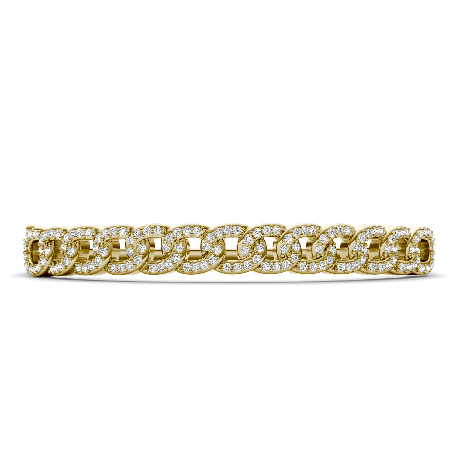 1 3/4 CTW Round Caydia® Lab Grown Diamond Chain Link Bangle Bracelet