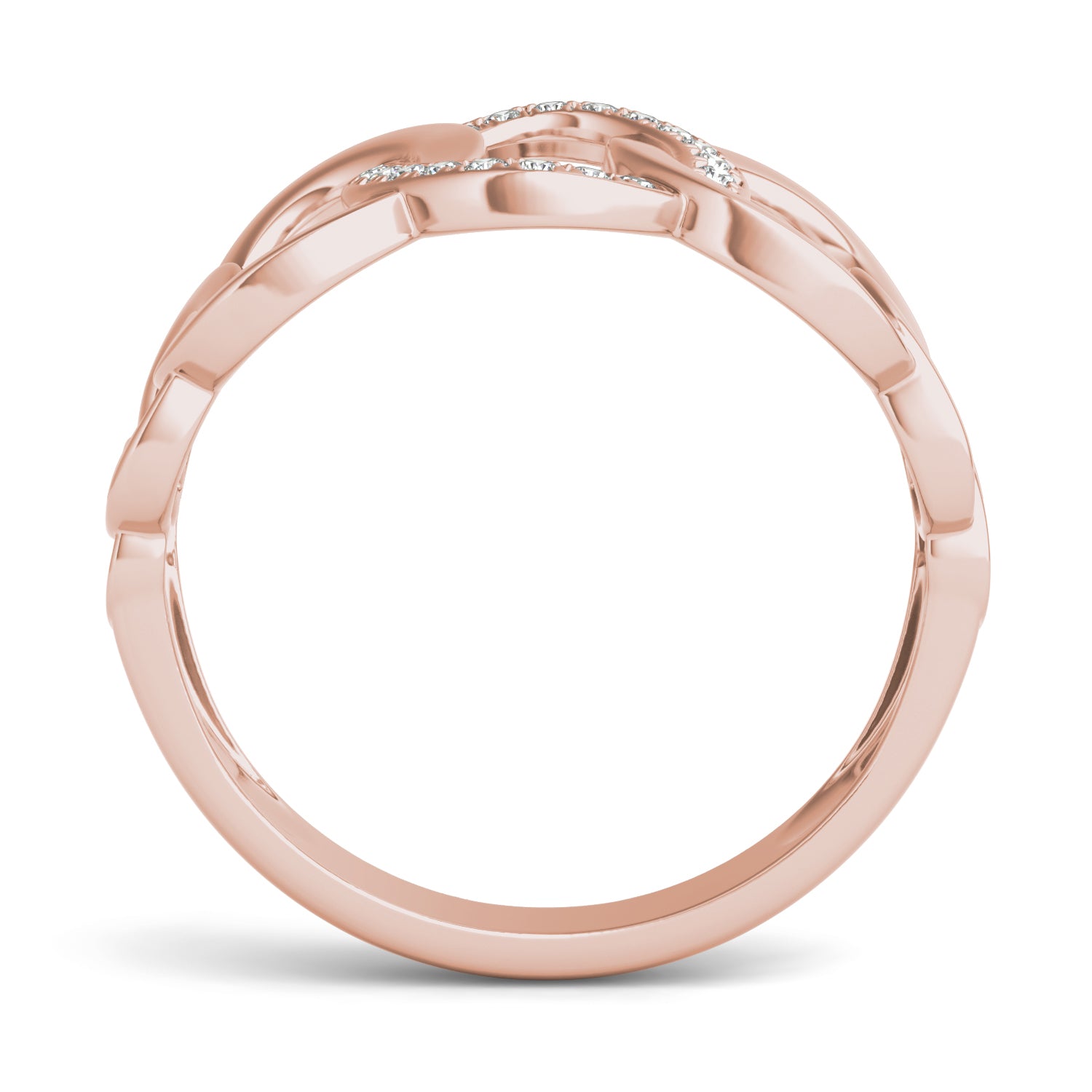 1/15 CTW Round Caydia® Lab Grown Diamond Oval Chain Ring