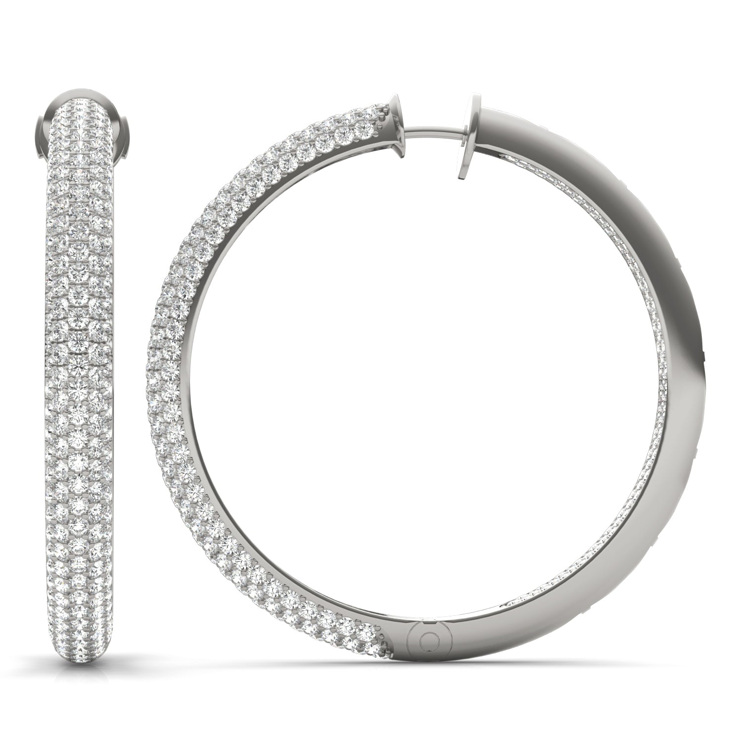 5 1/5 CTW Round Caydia® Lab Grown Diamond Pave Inside Out Earrings