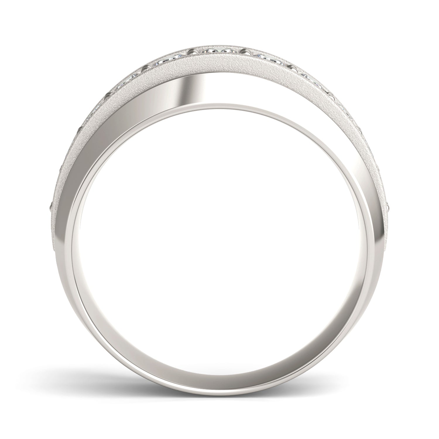 5/8 CTW Round Caydia® Lab Grown Diamond Signature Beveled Edge Mens Ring