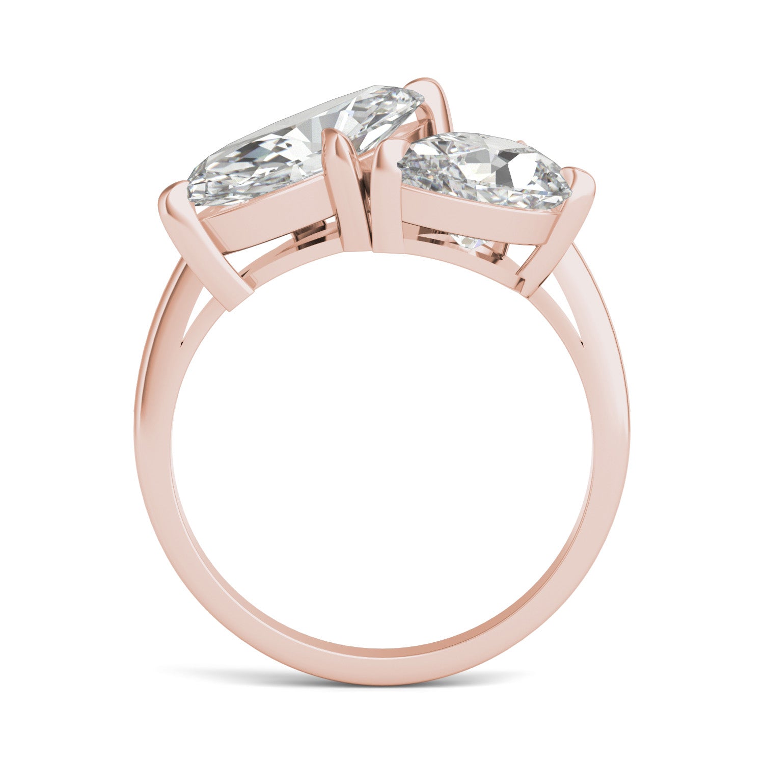 3.30 CTW DEW Marquise Forever One™ Moissanite Classic Toi et Moi Ring