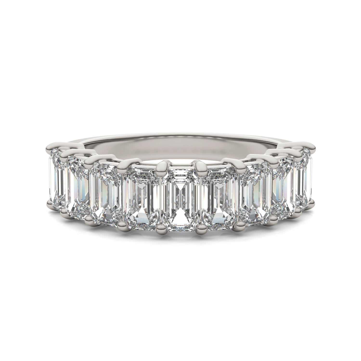1 7/8 CTW Emerald Caydia® Lab Grown Diamond Classic Anniversary Ring
