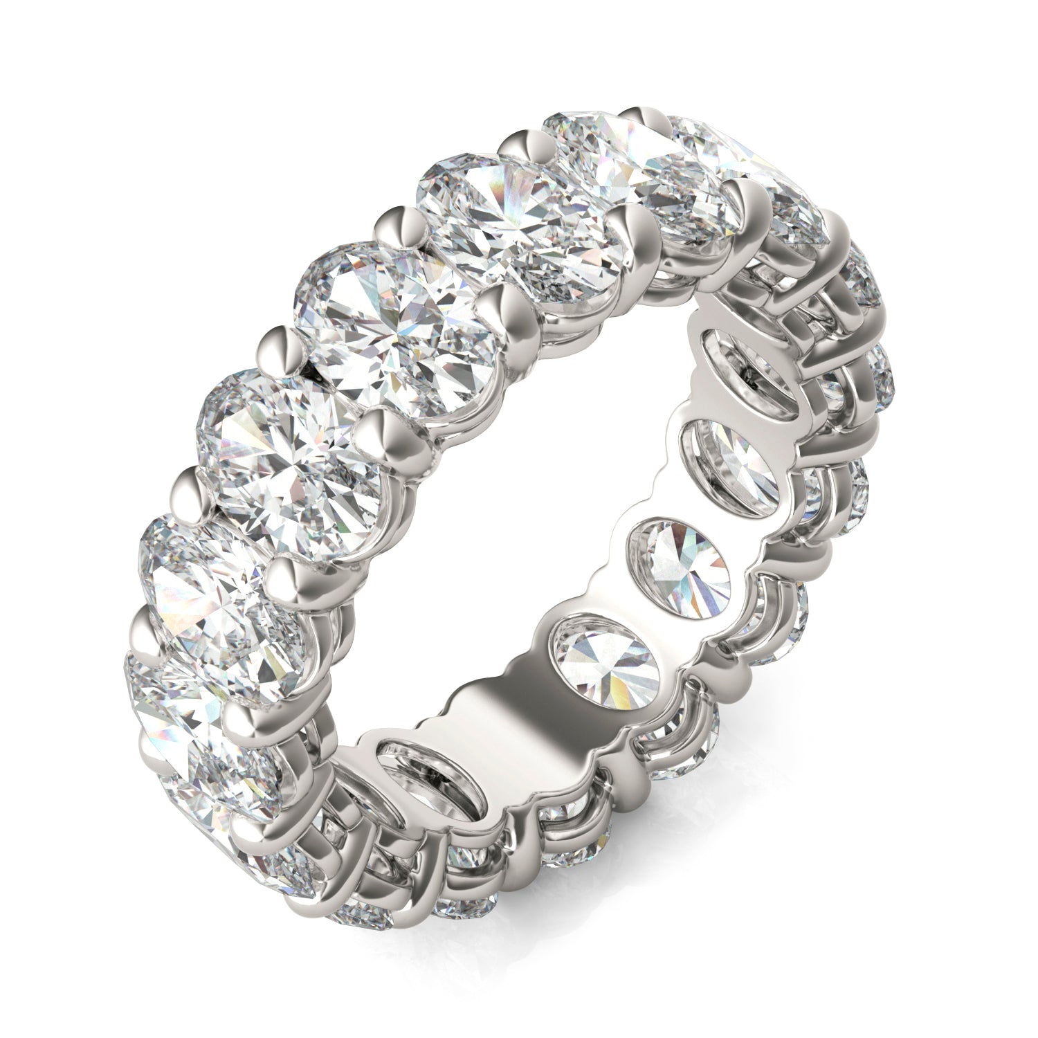 5 1/4 CTW Oval Caydia® Lab Grown Diamond Couture Classic Eternity Ring