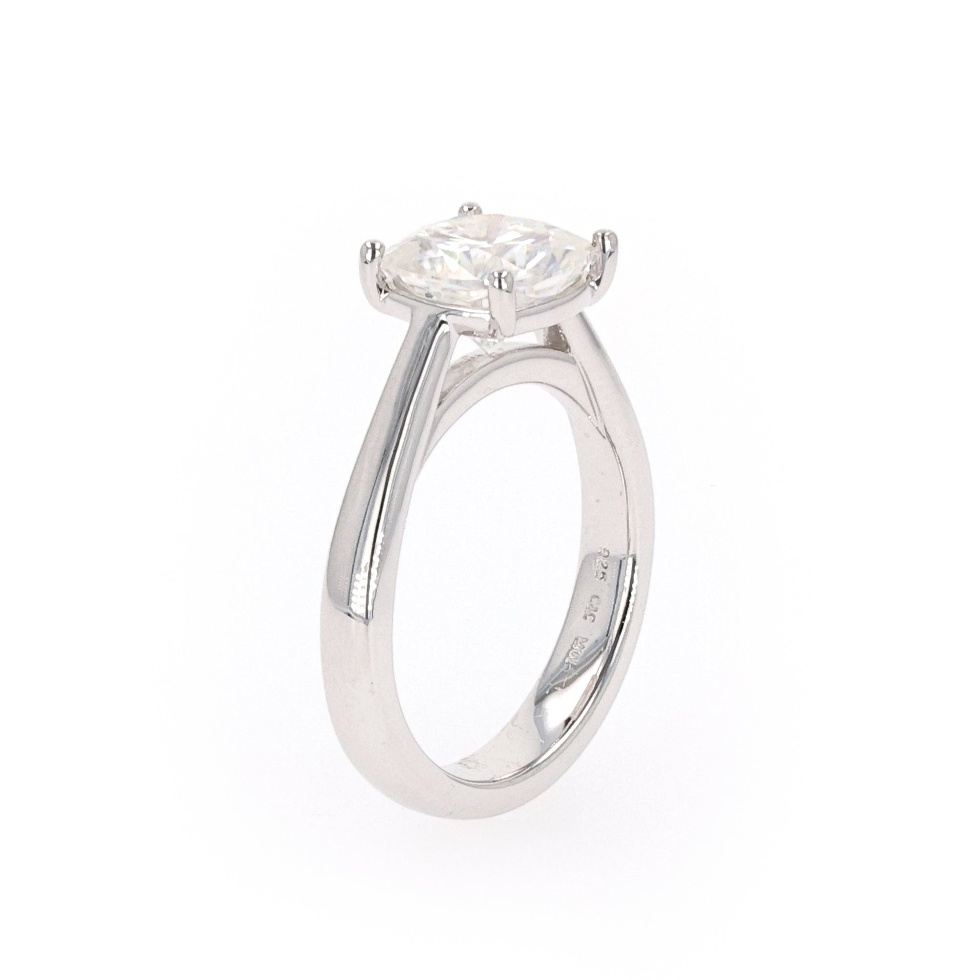 2.80 CTW DEW Cushion Forever Classic™ Moissanite Ring