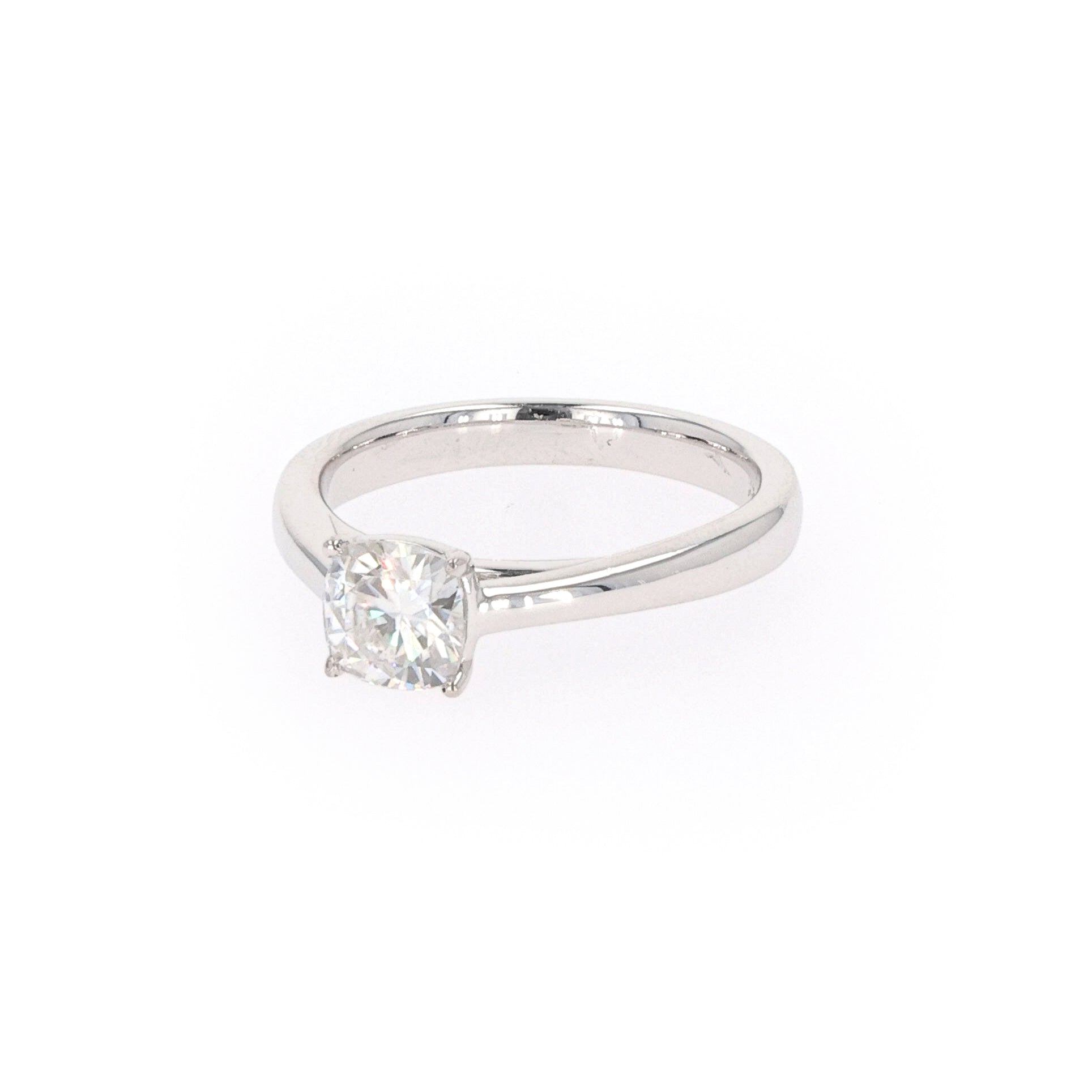 1.10 CTW DEW Cushion Forever Classic™ Moissanite Ring