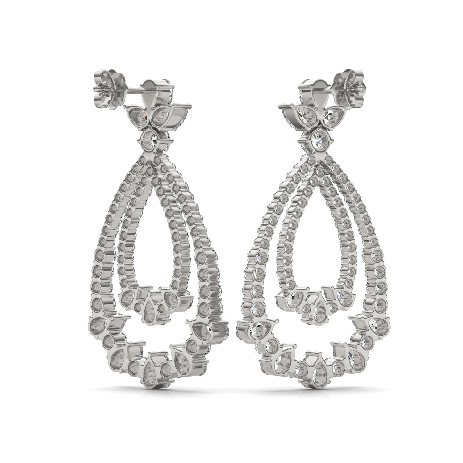 11 1/4 CTW Pear Caydia® Lab Grown Diamond Couture Teardrop Statement Earrings