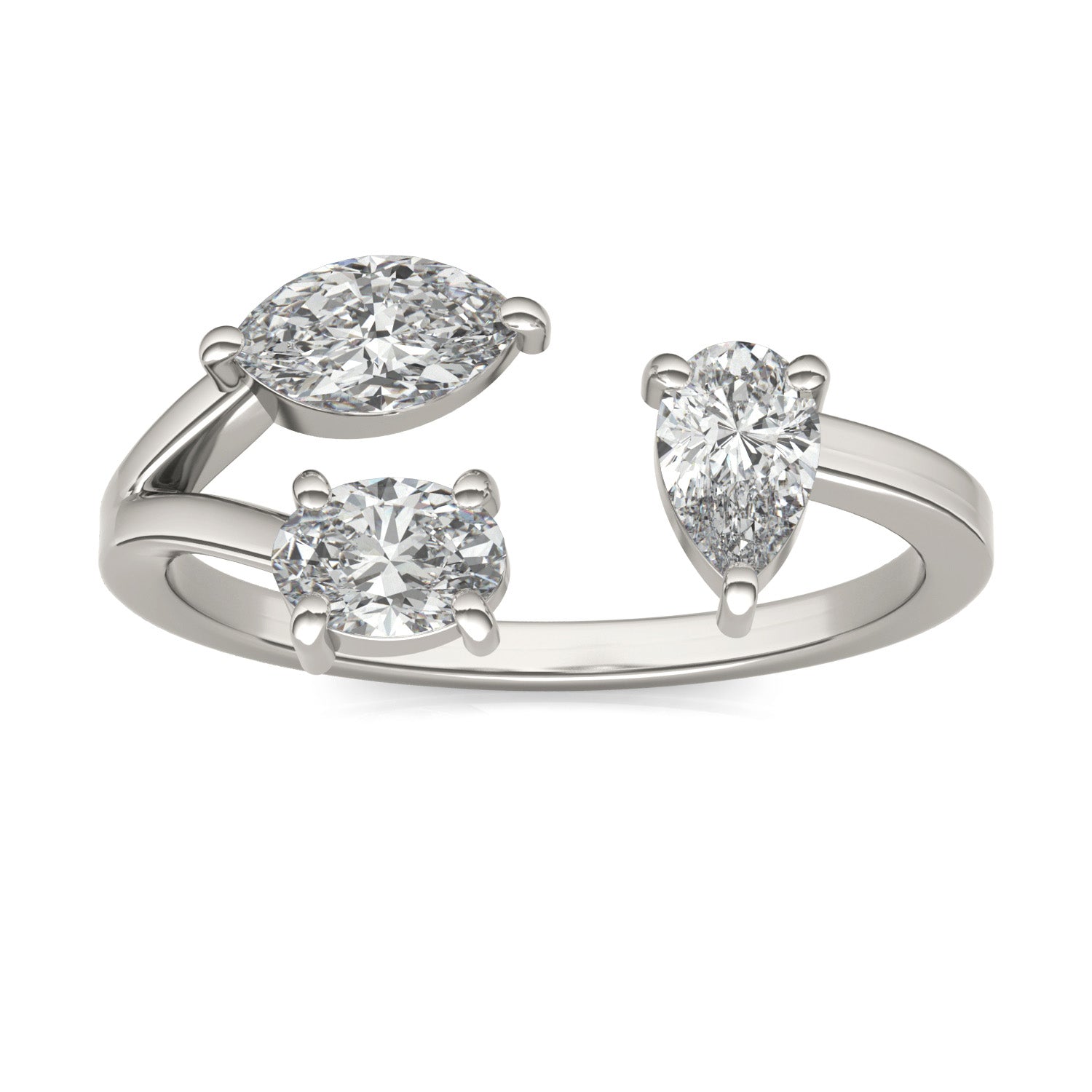 7/8 CTW Marquise Caydia® Lab Grown Diamond Three Stone Fashion Ring
