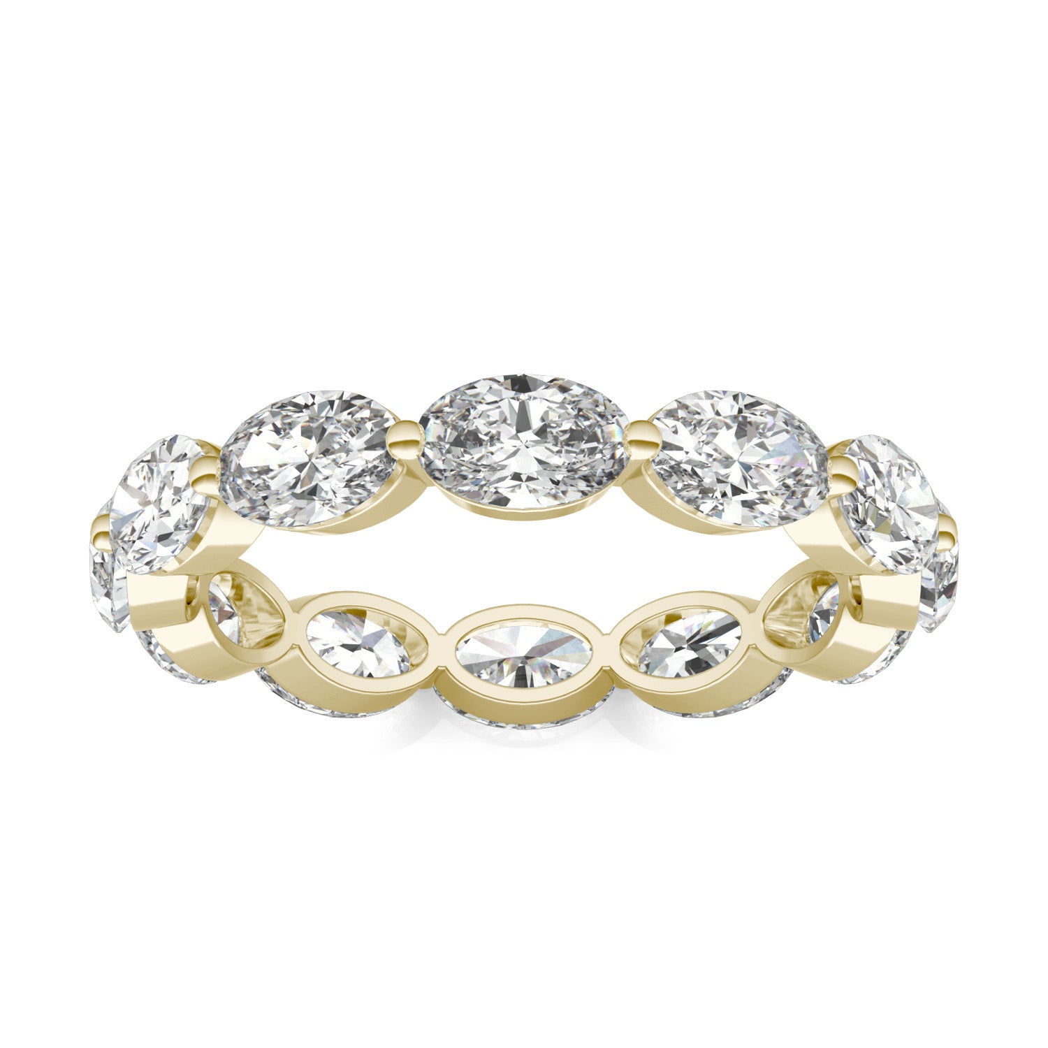 4 CTW Oval Caydia® Lab Grown Diamond Couture East-West Eternity Ring